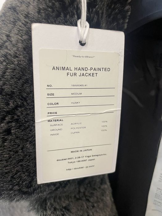 Doublet Doublet Animal Hand-Painted Fur Jacket | Grailed