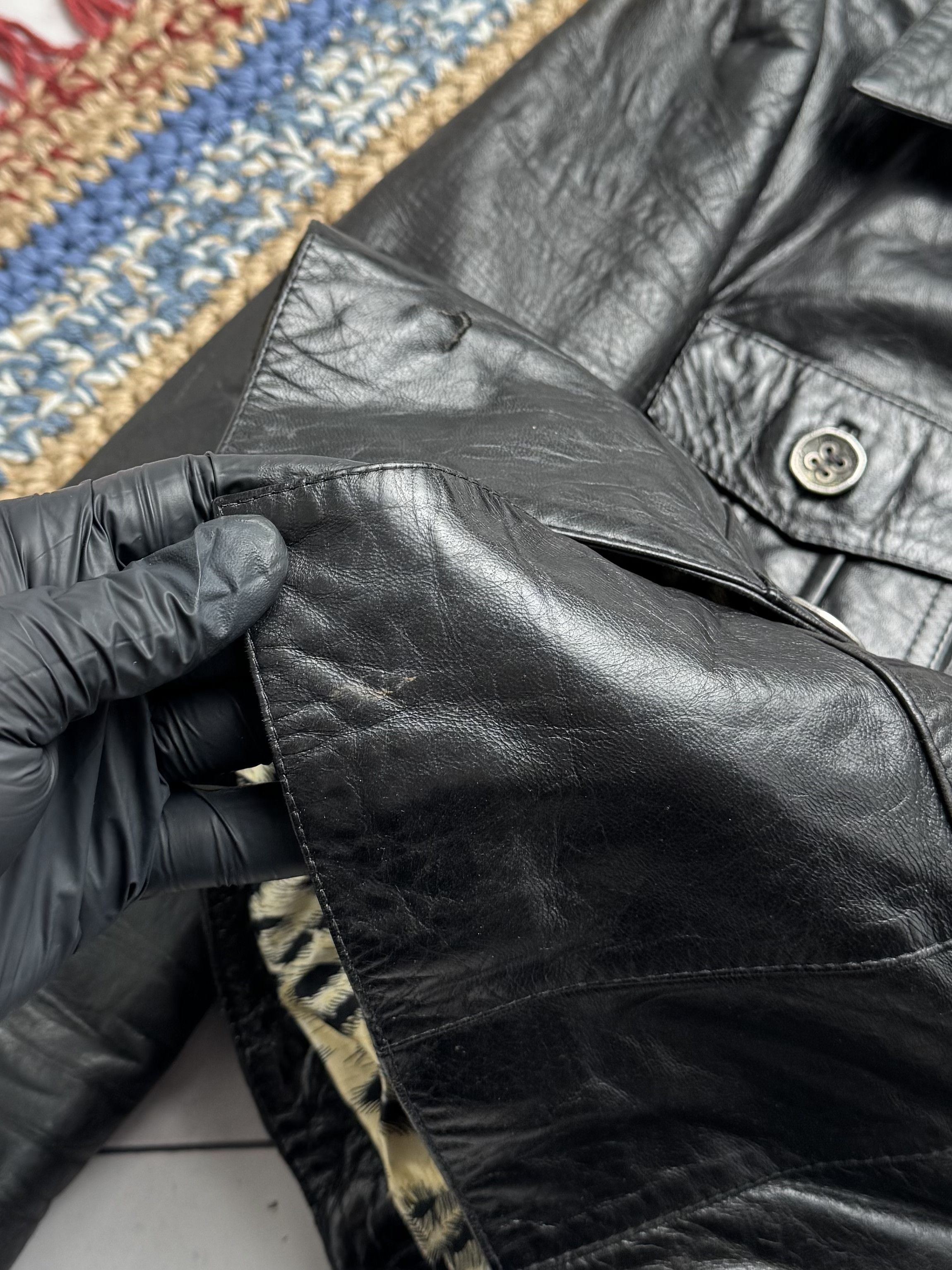 Vintage Vintage Leather Cropped Jacket (E4) Size S / US 4 / IT 40 - 5 Thumbnail