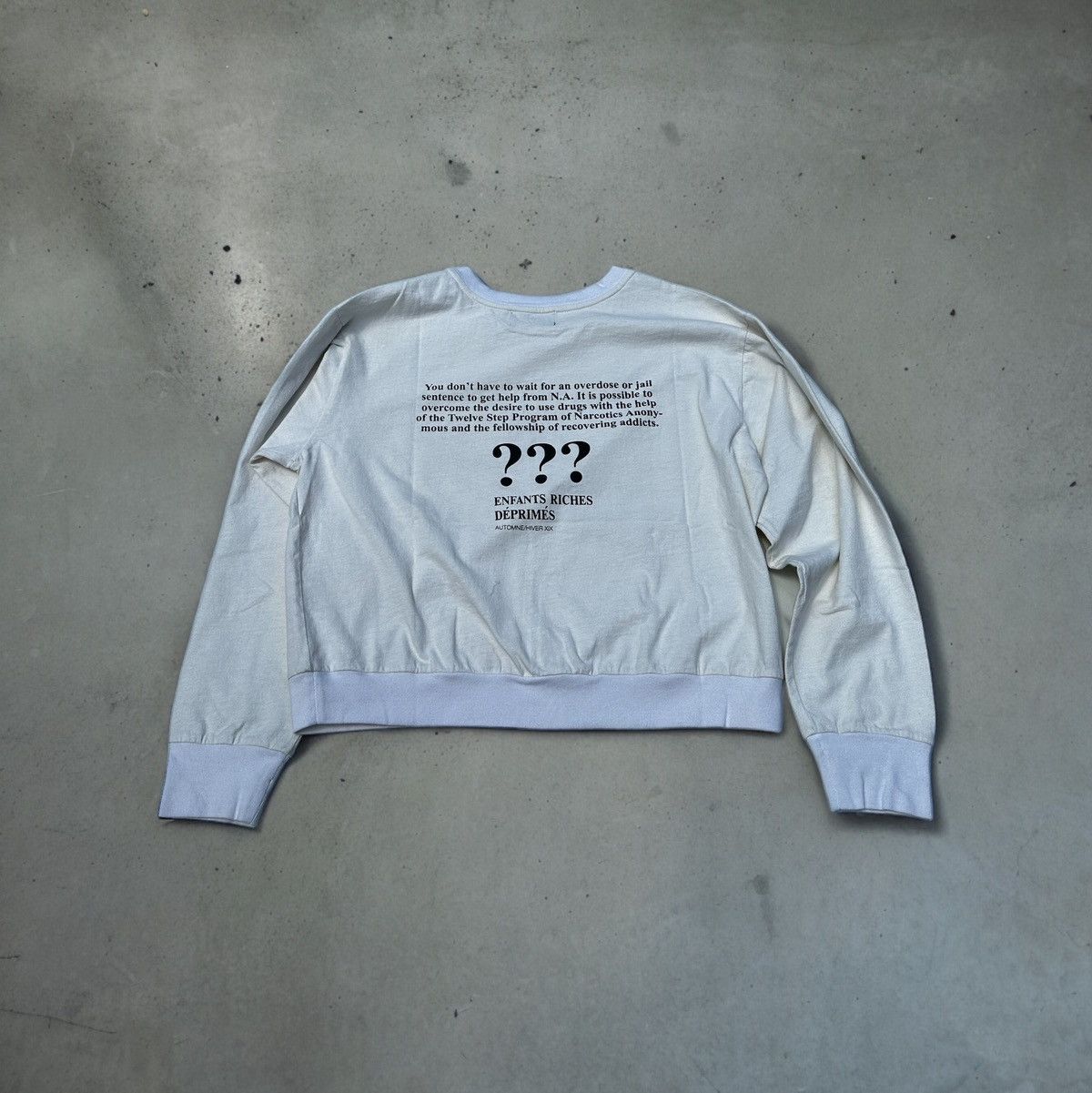 Enfants Riches Deprimes Enfants Riches Deprimes Narcotics Anonymous Drug Problem LS Size US S / EU 44-46 / 1 - 4 Thumbnail