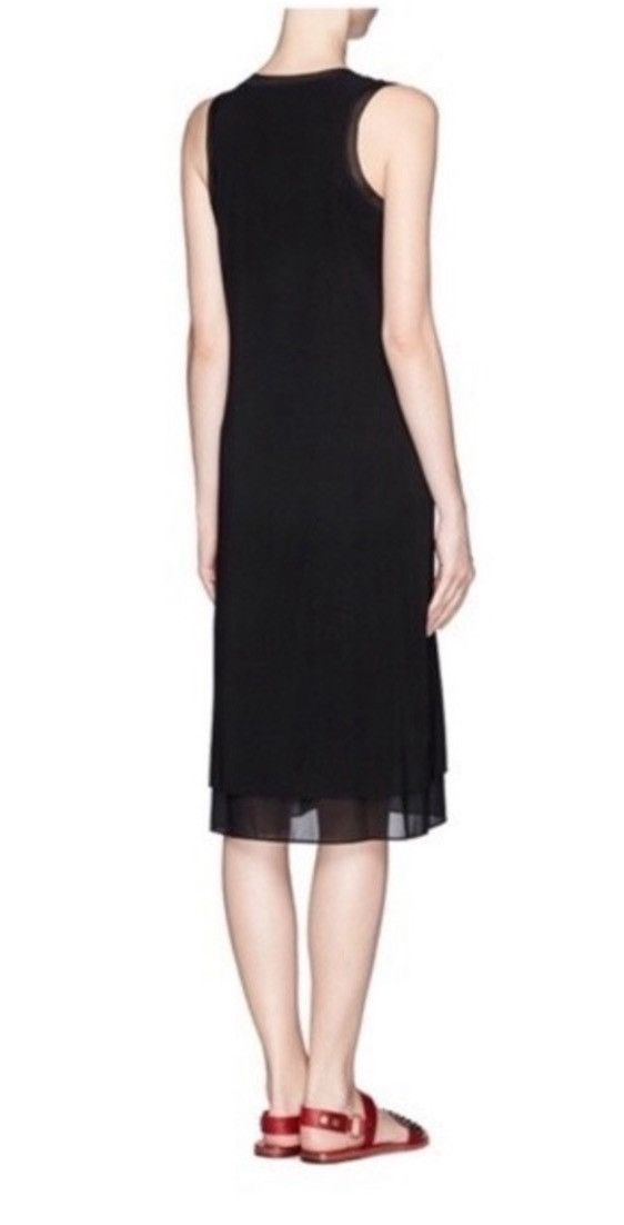 Vince Vince Black Silk Sleeveless Tank Midi Dress Size XS Size XS / US 0-2 / IT 36-38 - 2 Thumbnail