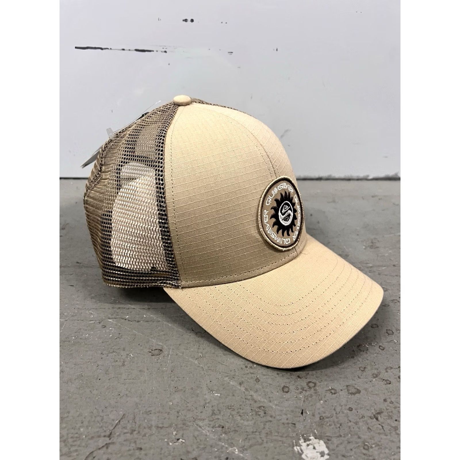 Quiksilver Quiksilver Trucker Hat Beige Brown Embroidered Patch Logo Adjustable Cap NWT Men Size ONE SIZE - 3 Thumbnail