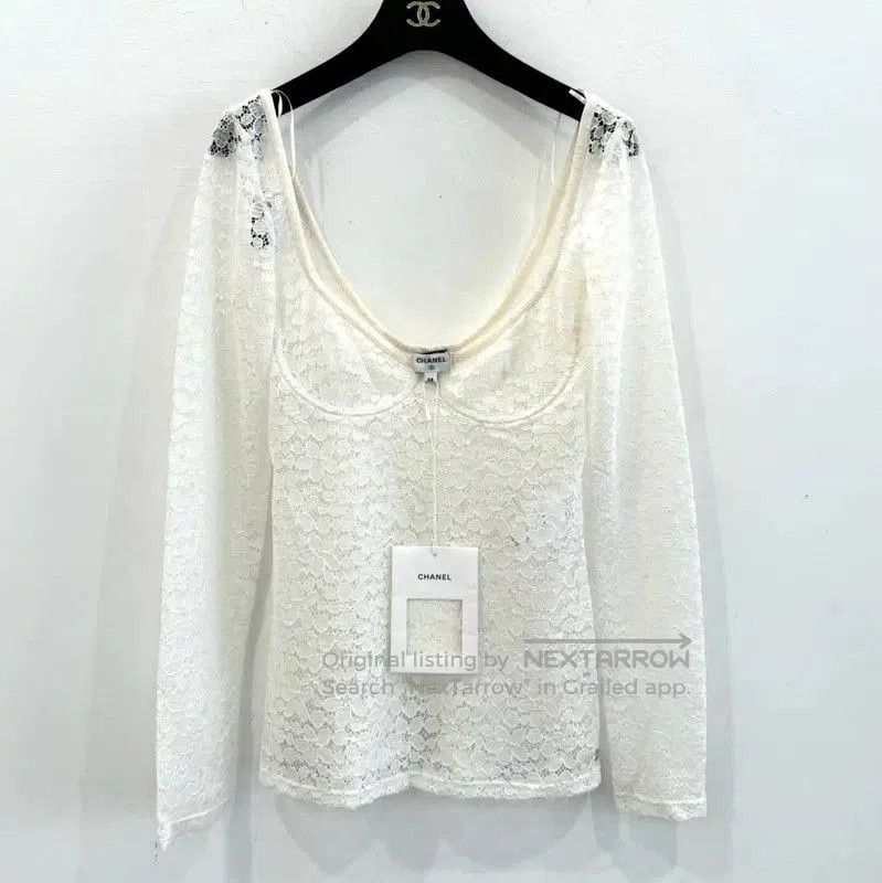 Chanel Chanel Silk White Women's Jacket . Size M / US 6-8 / IT 42-44 - 1 Thumbnail