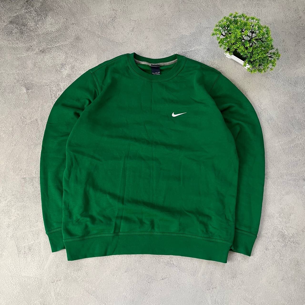 Pre-owned Nike X Vintage Nike Y2k Distressed Sweatshirt In Green