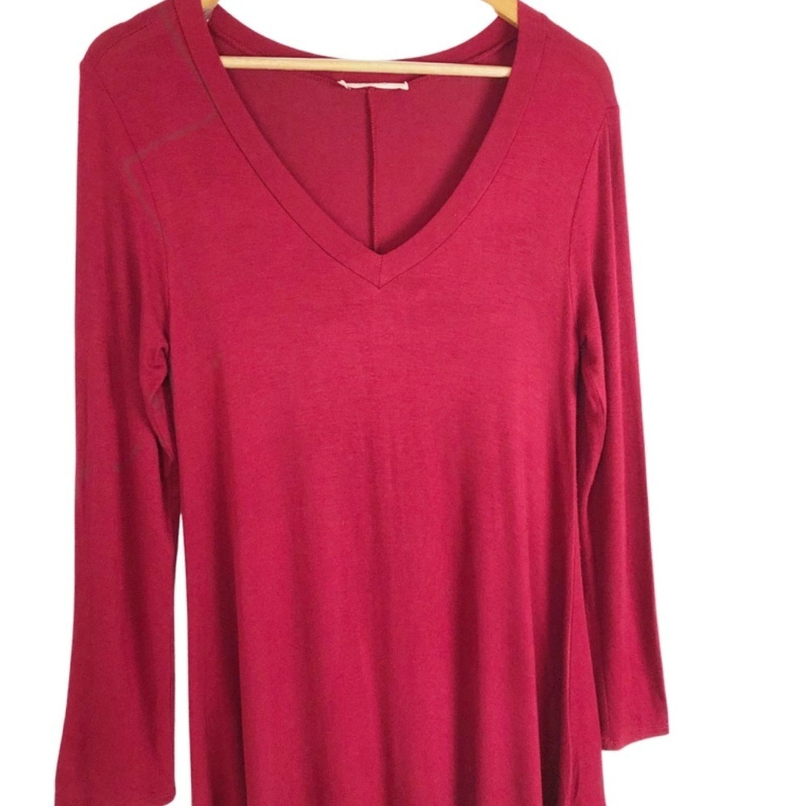 Other Entro Women’s Long Sleeve Casual Long V-Neck Shirt Blouse Size S / US 4 / IT 40 - 3 Thumbnail