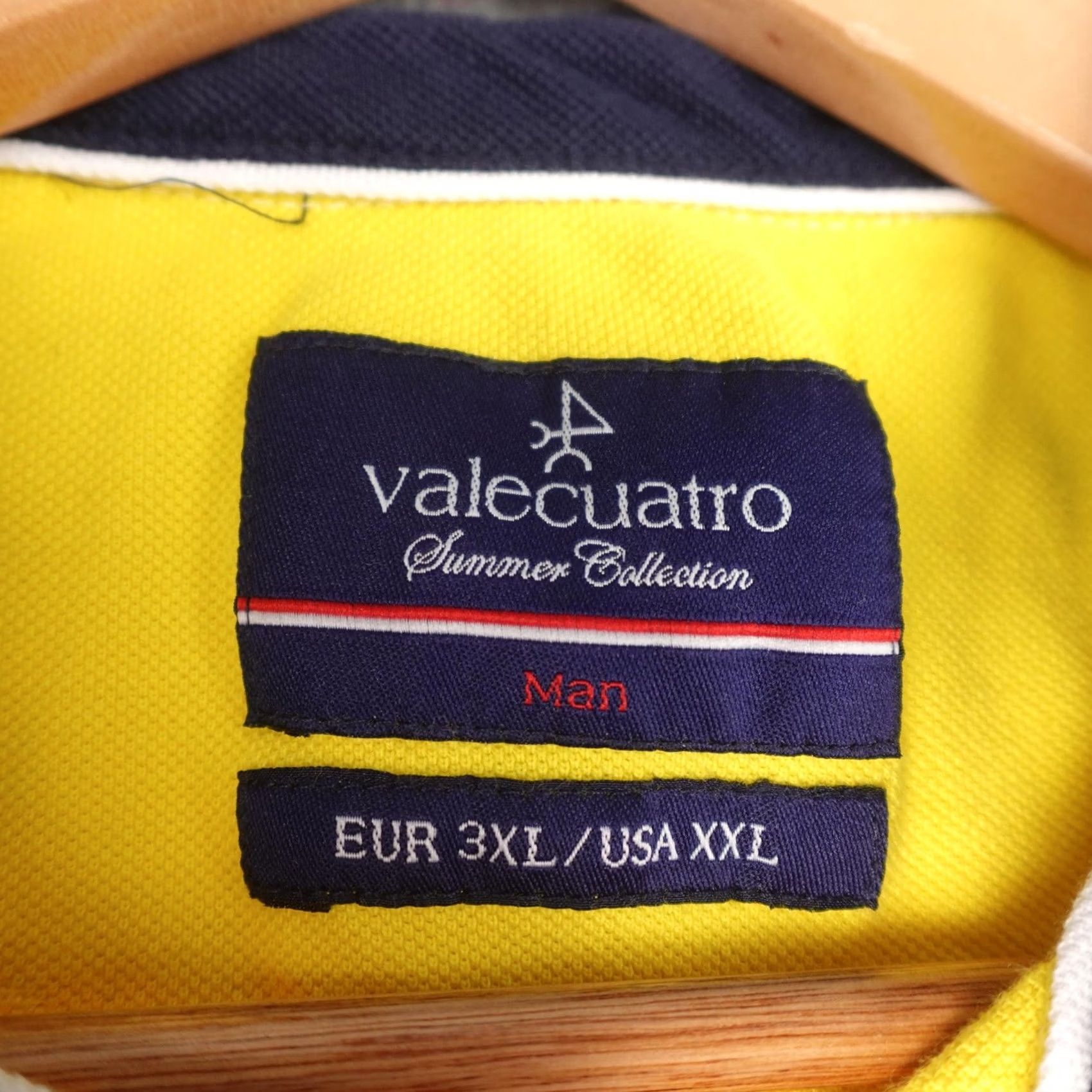 Vintage Valecuatro Polo Shirt Mens 2XL Yellow Blue Striped Embroidered Polo Team Rugby Size US XXL / EU 58 / 5 - 2 Thumbnail