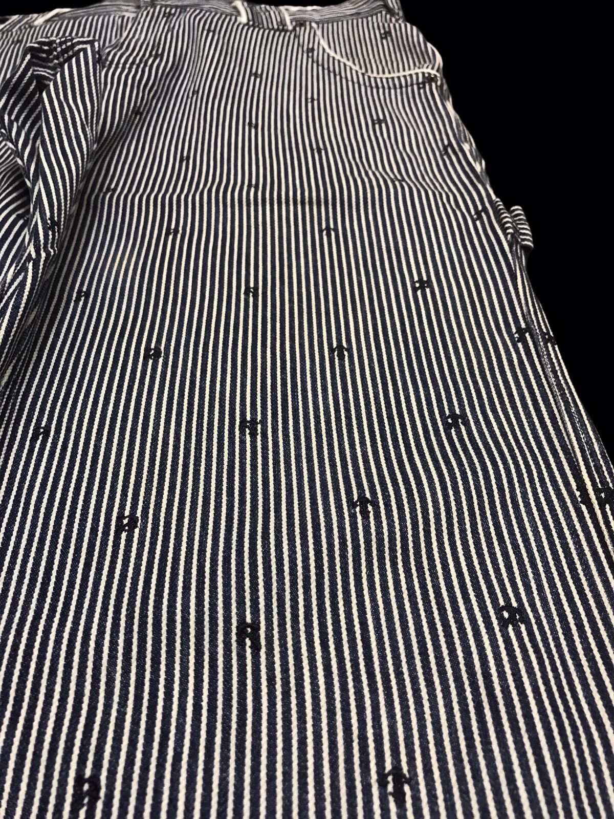 Japanese Brand BROWNY Anchor Embroidery Hickory Stripe Carpenter Pant F119 Size US 34 / EU 50 - 9 Thumbnail