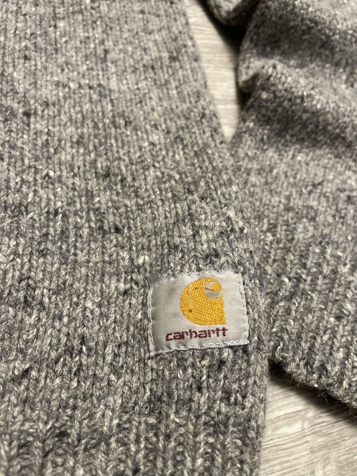 Carhartt Vintage Carhartt Gray Wool Knit Anglistic Sweater Size US S / EU 44-46 / 1 - 7 Thumbnail