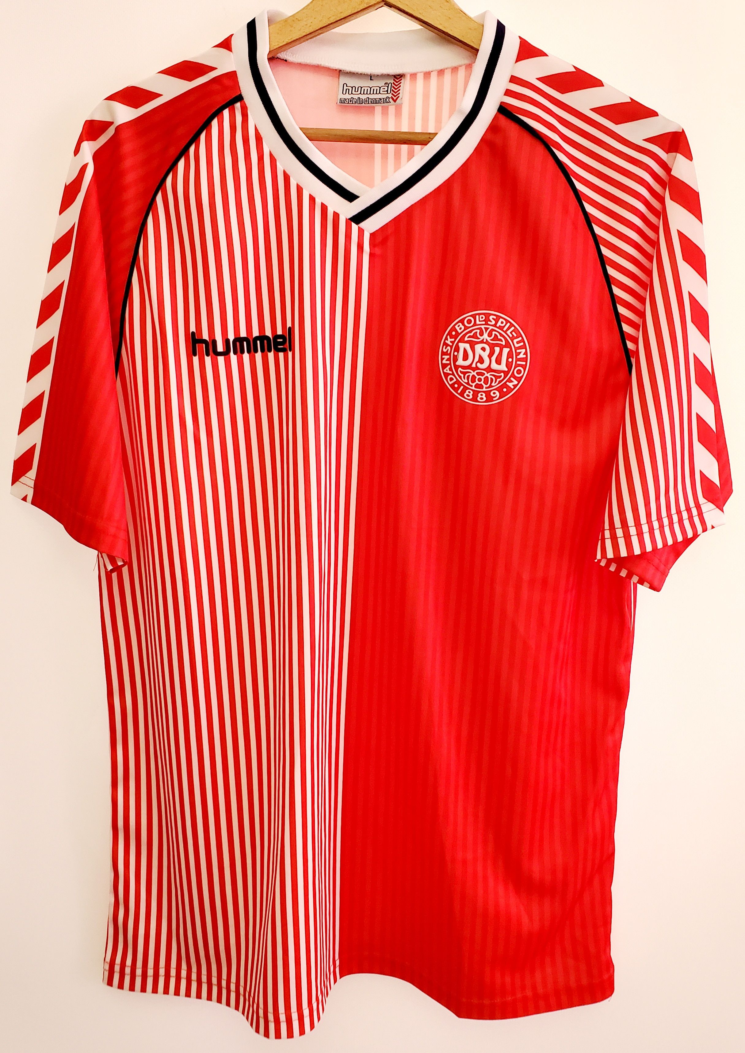 Hummel × Vintage Denmark 1986 #11 M. Laudrup Hummel jersey reprint perfect L Size US L / EU 52-54 / 3 - 1 Thumbnail