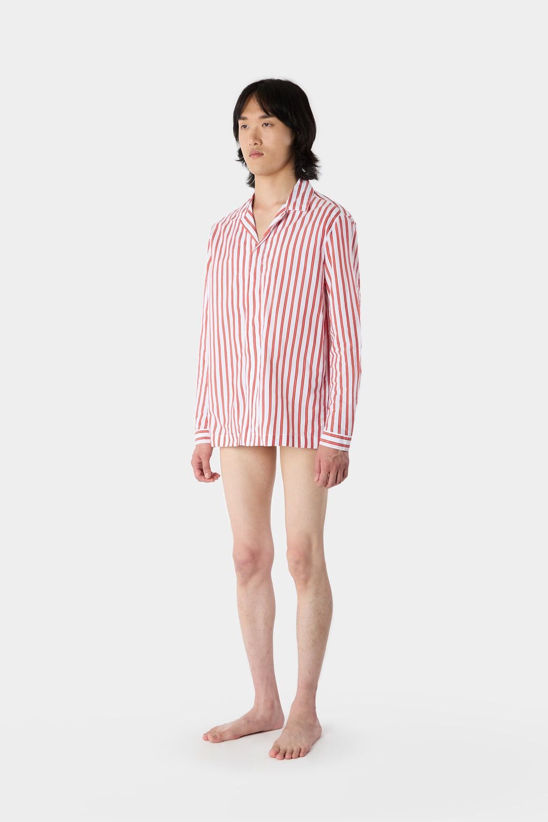 Sunnei Sunnei Regular Shirt in Cream with Red Stripes Size US M / EU 48-50 / 2 - 1 Thumbnail