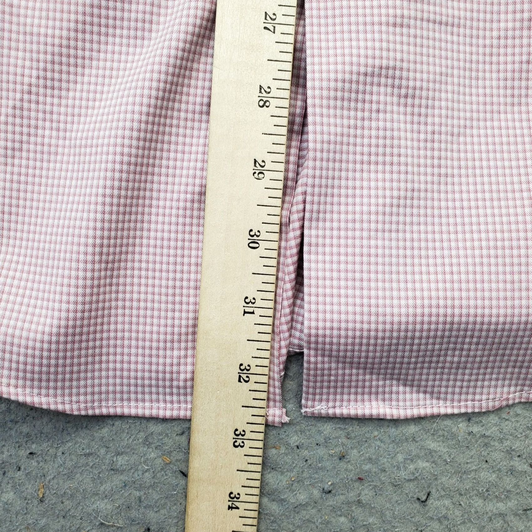 Van Heusen Van Heusen Dress Shirt Mens XL Pink Gingham Comfort Performance Slim Button-Up Shirt Mens XL Pink Gingham Slim Fit Button-Up Size 46R - 5 Thumbnail