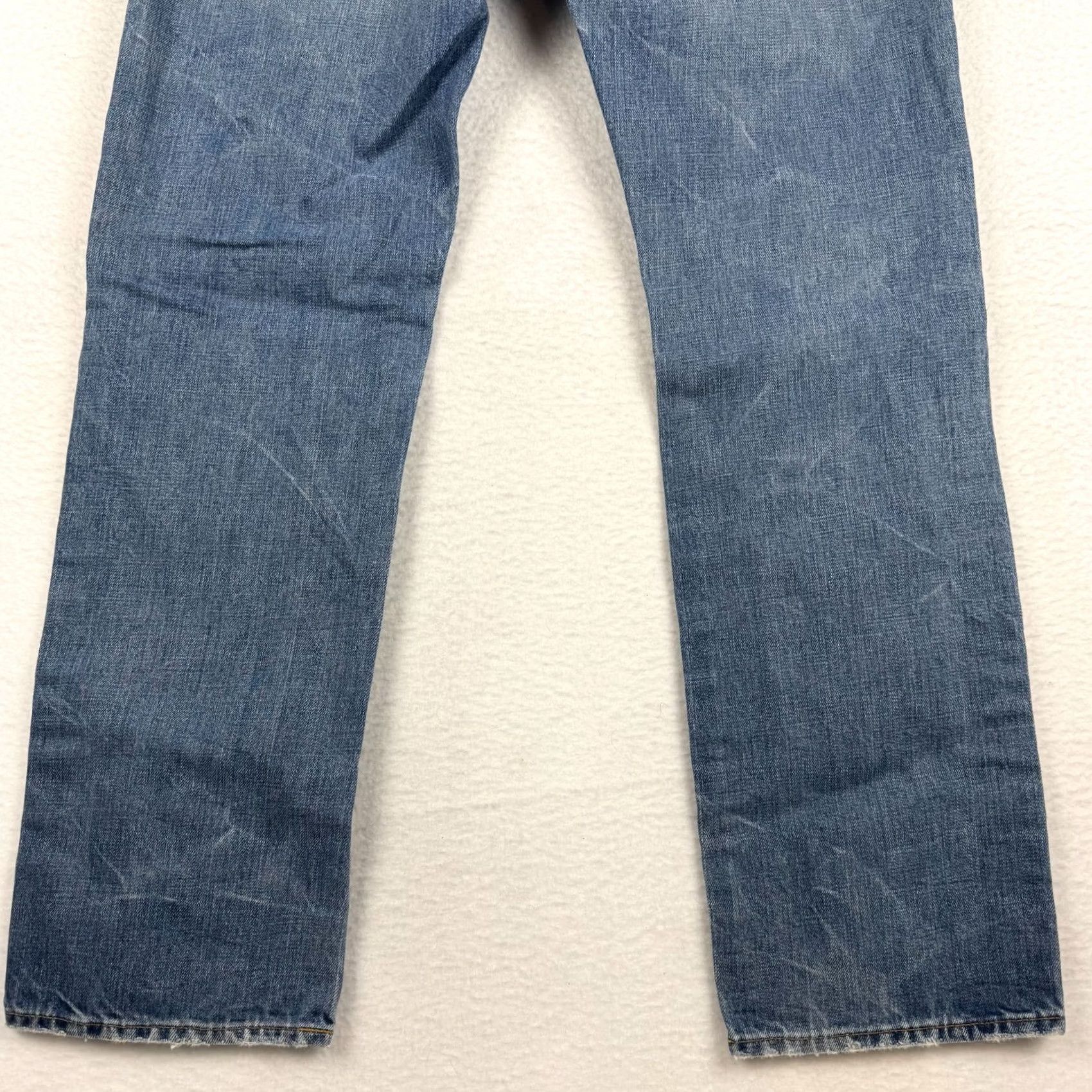 Vintage Denim & Supply Ralph Lauren Jeans Straight Men 34x32 Distressed Denim Flag Blue Cotton 5-Pocket Logo Moderate Wash Size US 34 / EU 50 - 7 Thumbnail