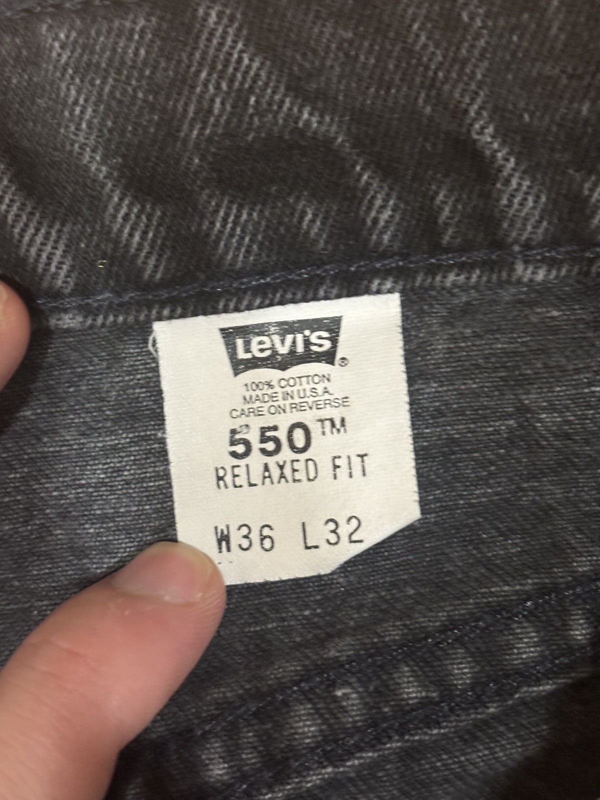 Levi's Vintage Clothing Vintage Levi's 550 36x32 Black Relaxed Fit Denim Orange Tab Size US 36 / EU 52 - 2 Thumbnail