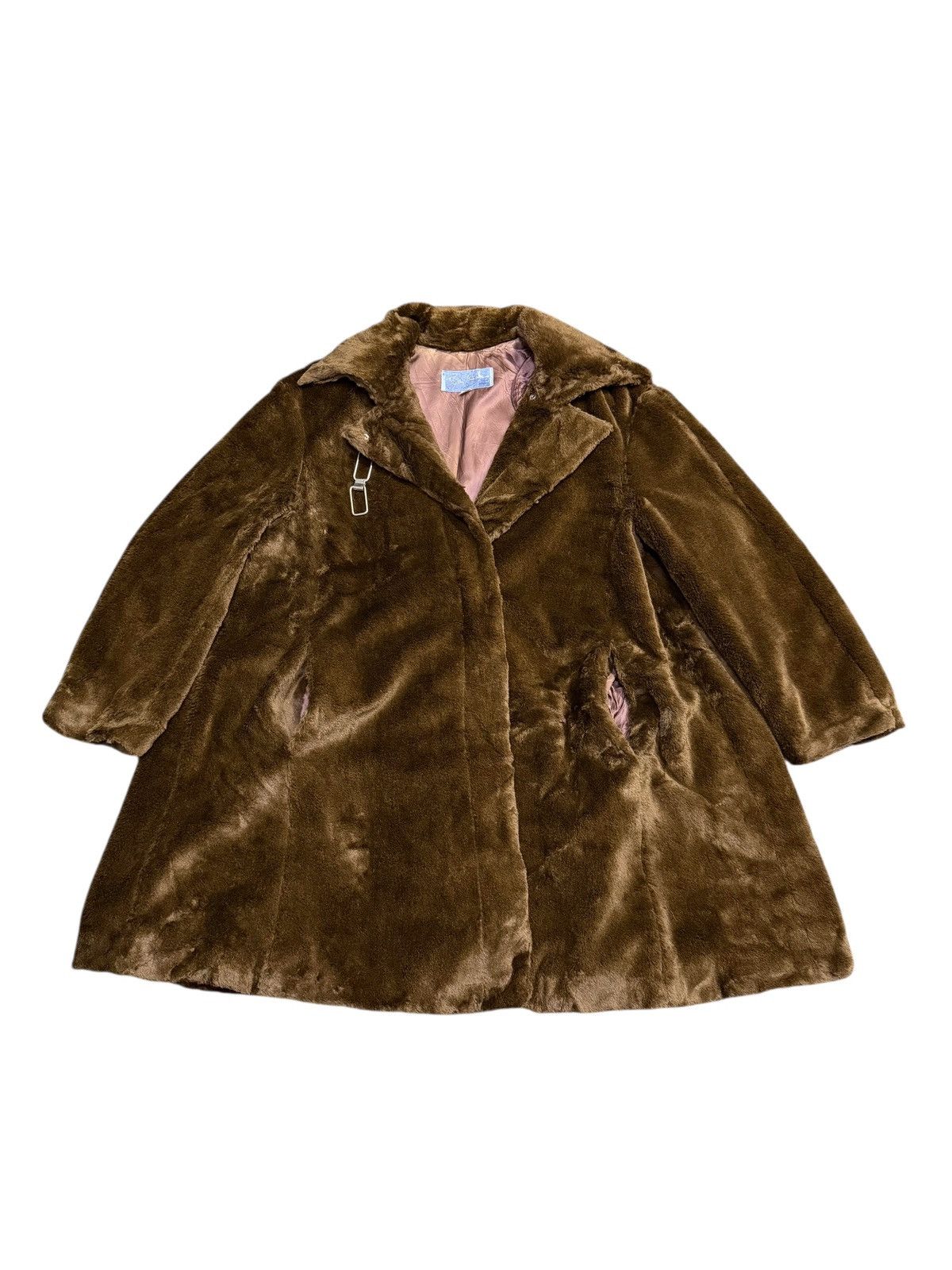 Thierry Mugler Vintage 80s Thierry Mugler Brown Faux Fur Coat Rayon Lining Size US M / EU 48-50 / 2 - 1 Thumbnail