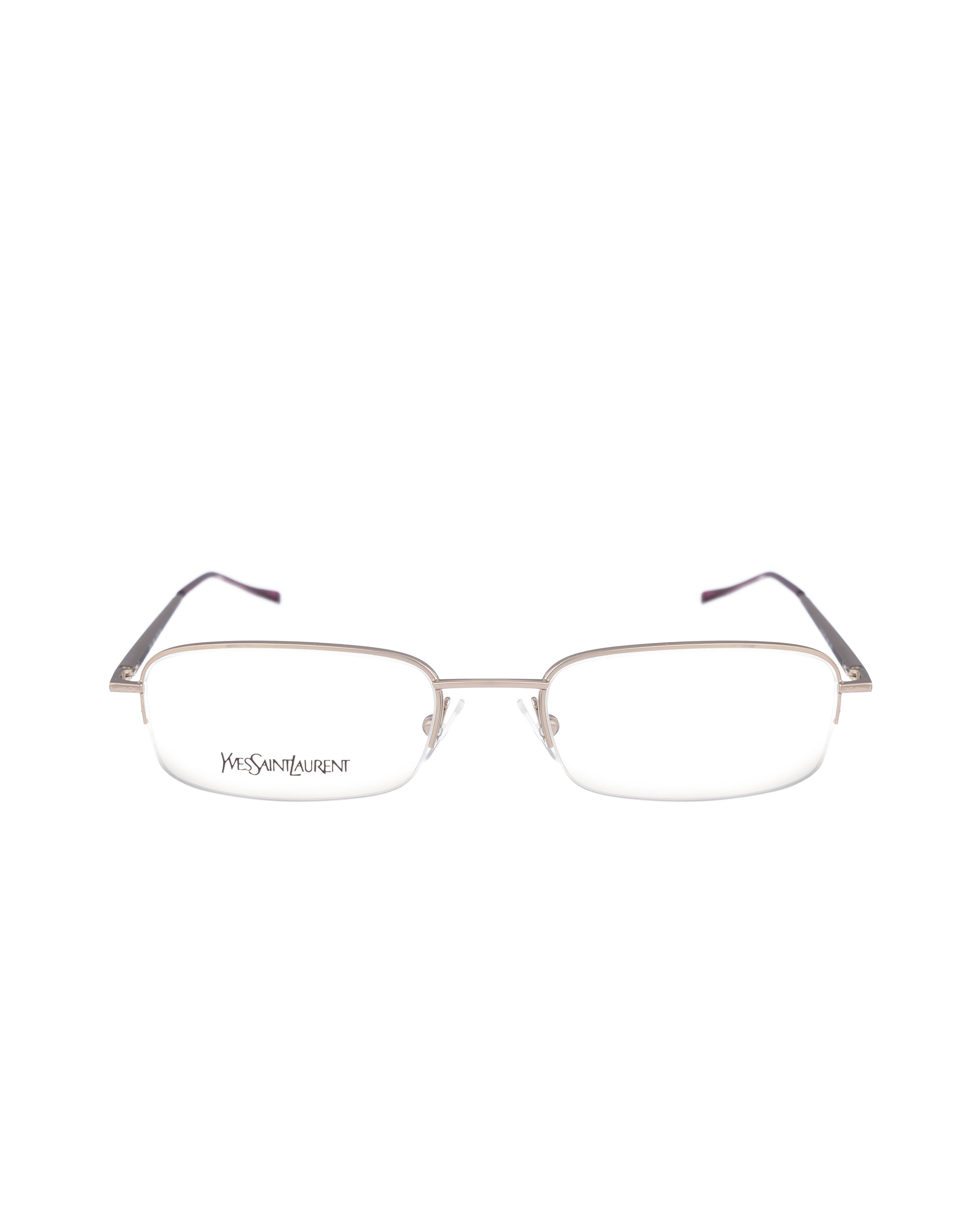 Yves Saint Laurent Yves Saint Laurent 00s Half Rim Glasses with Purple Temples Size ONE SIZE - 1 Thumbnail