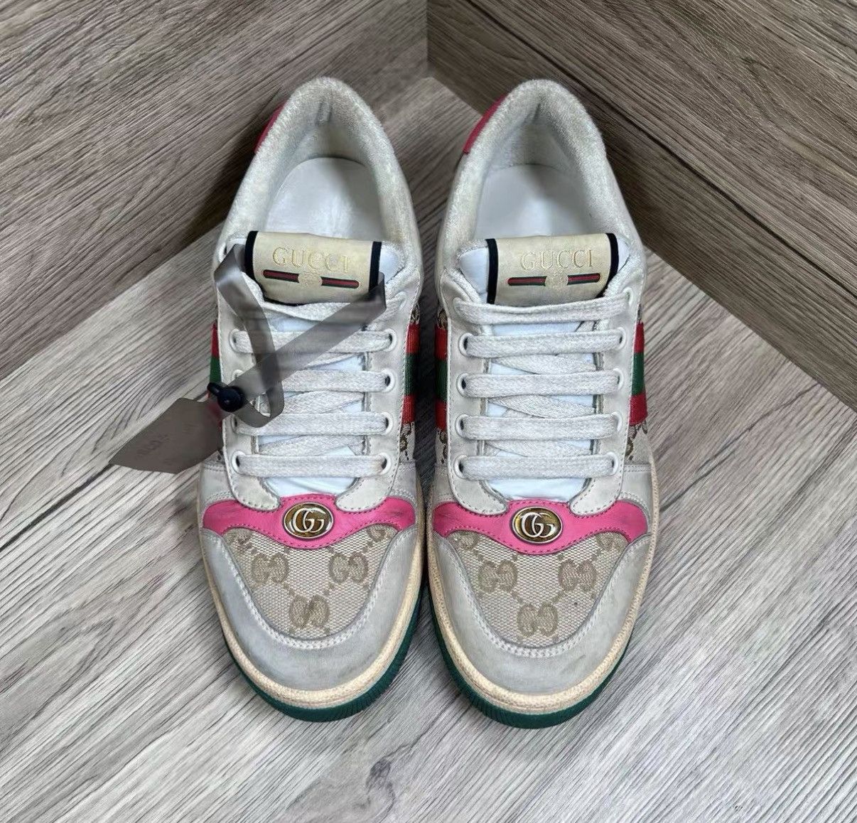 Gucci Gucci Dirty Grey-Pink Sneakers J41 Size US 7 / IT 37 - 3 Thumbnail