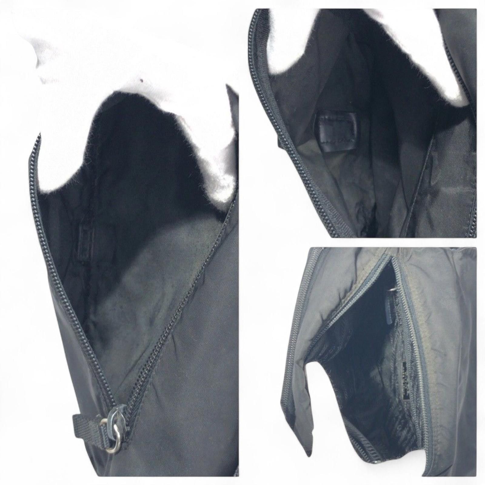 Prada Prada - Black Nylon Shoulder Bag Buckle Detail Size ONE SIZE - 4 Thumbnail