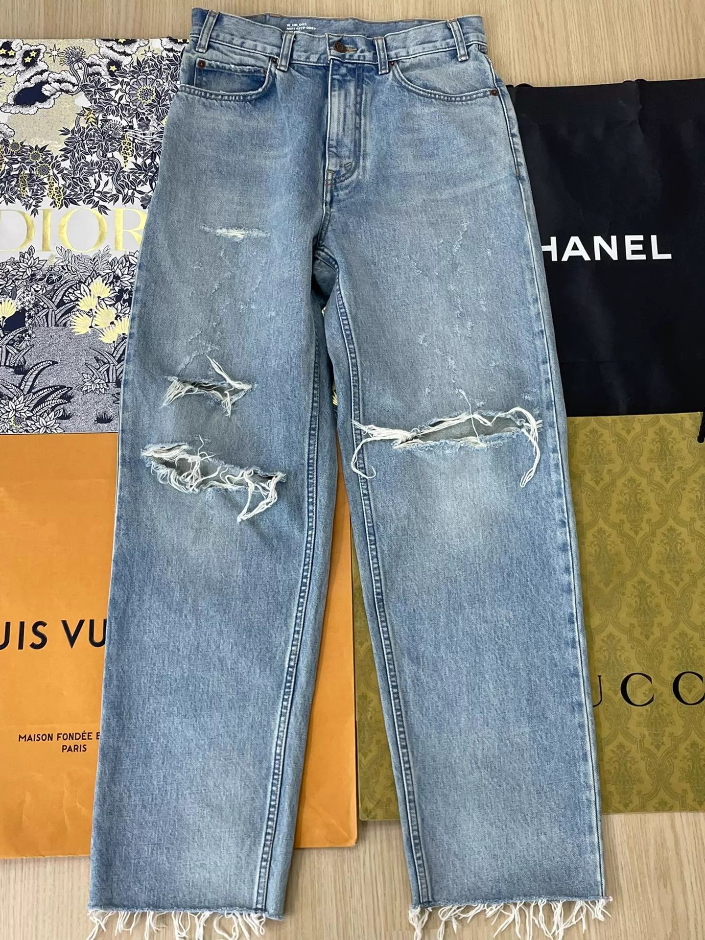 Celine Celine Ripped Tassel Jeans Women's 29 Size 29" - 1 Thumbnail