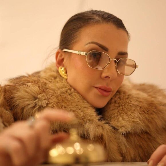 Gucci Gucci GG1593S 002 Sunglasses Endura Gold Oval Frame, Nude Size ONE SIZE - 2 Thumbnail
