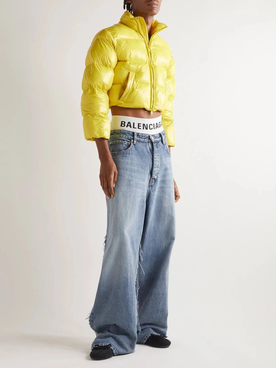 o1in1g1024 Shrunk Puffer Jacket in Yellow