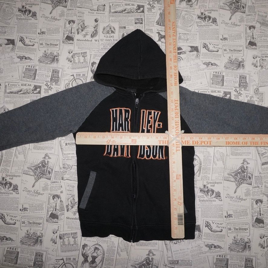 Harley Davidson 6 - Vintage Y2K Harley Davidson embroider 2000s biker hoodie Size US XXS / EU 40 - 4 Thumbnail
