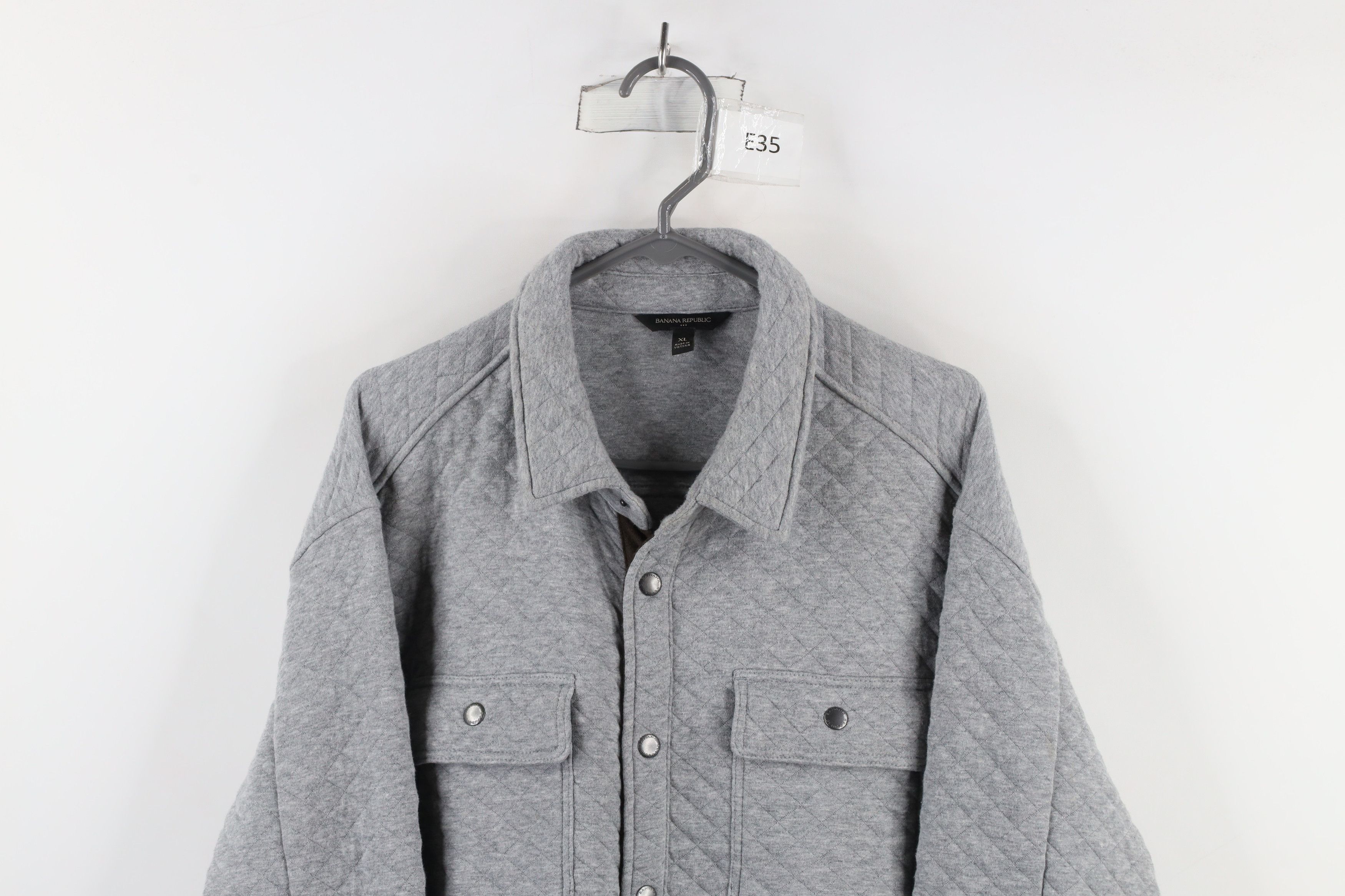 Banana Republic × Vintage Banana Republic Button Shirt Jacket Jac Shirt Heather Gray Size US XL / EU 56 / 4 - 2 Thumbnail