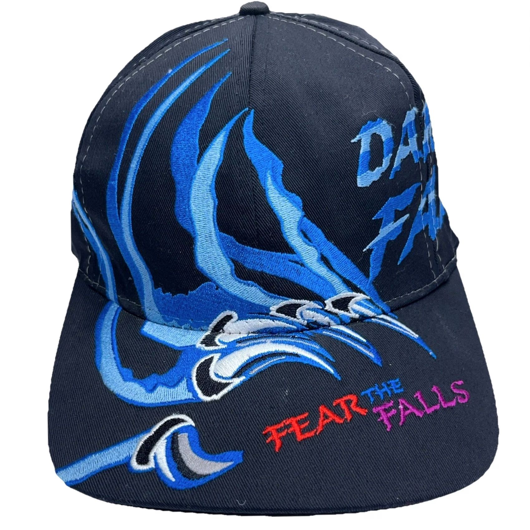 Gloverall VINTAGE Dollywood Snapback Hat Cap Big Logo 90s Y2K All Over Daredevil Falls Black Mens Size ONE SIZE - 2 Thumbnail