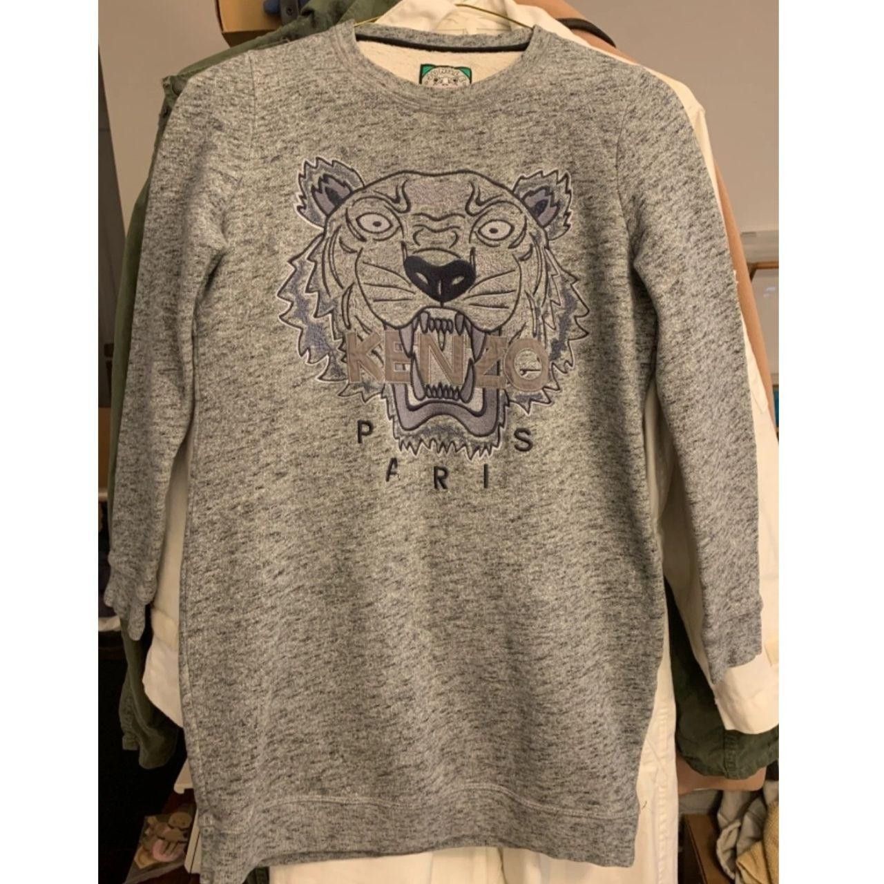 Kenzo Kenzo Paris Tiger Heathered Gray Sweatshirt Size US XS / EU 42 / 0 - 1 Thumbnail