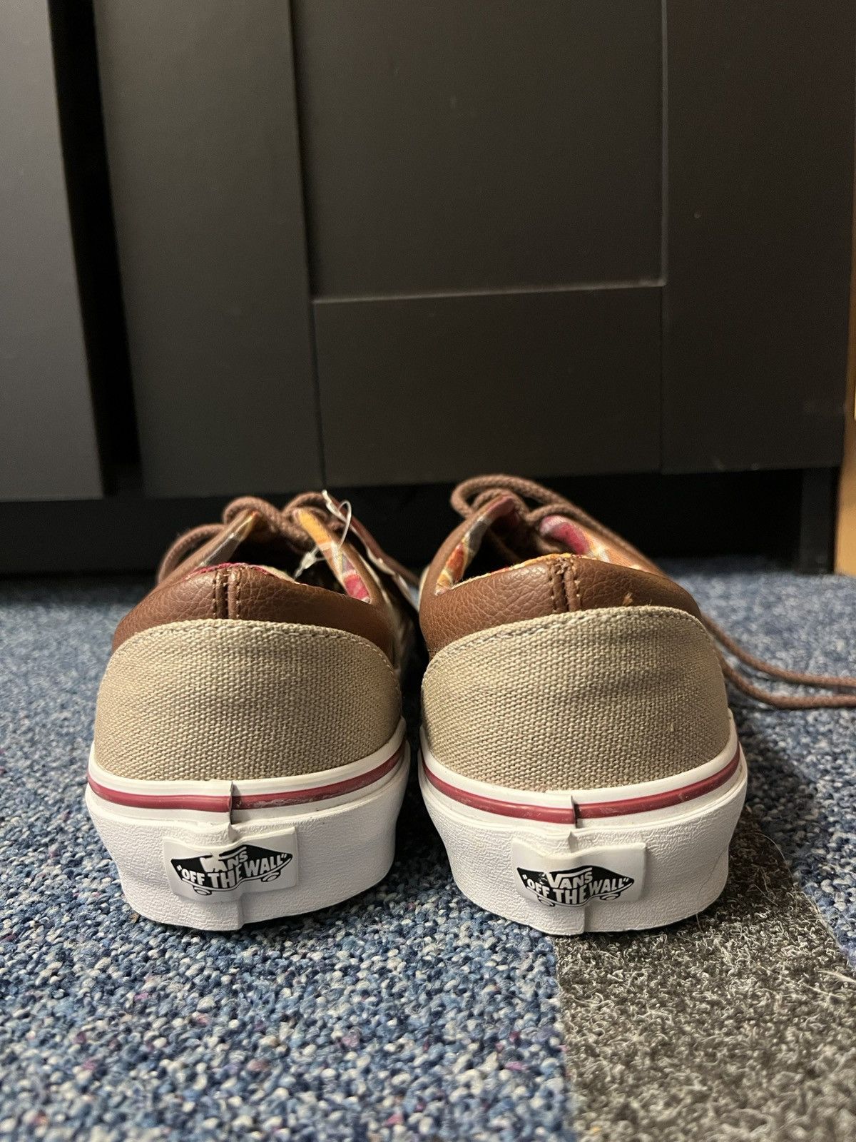 Vans Vans Era 59 Beige/Brown Leather & Canvas Sneakers Size US 8 / IT 38 - 4 Thumbnail