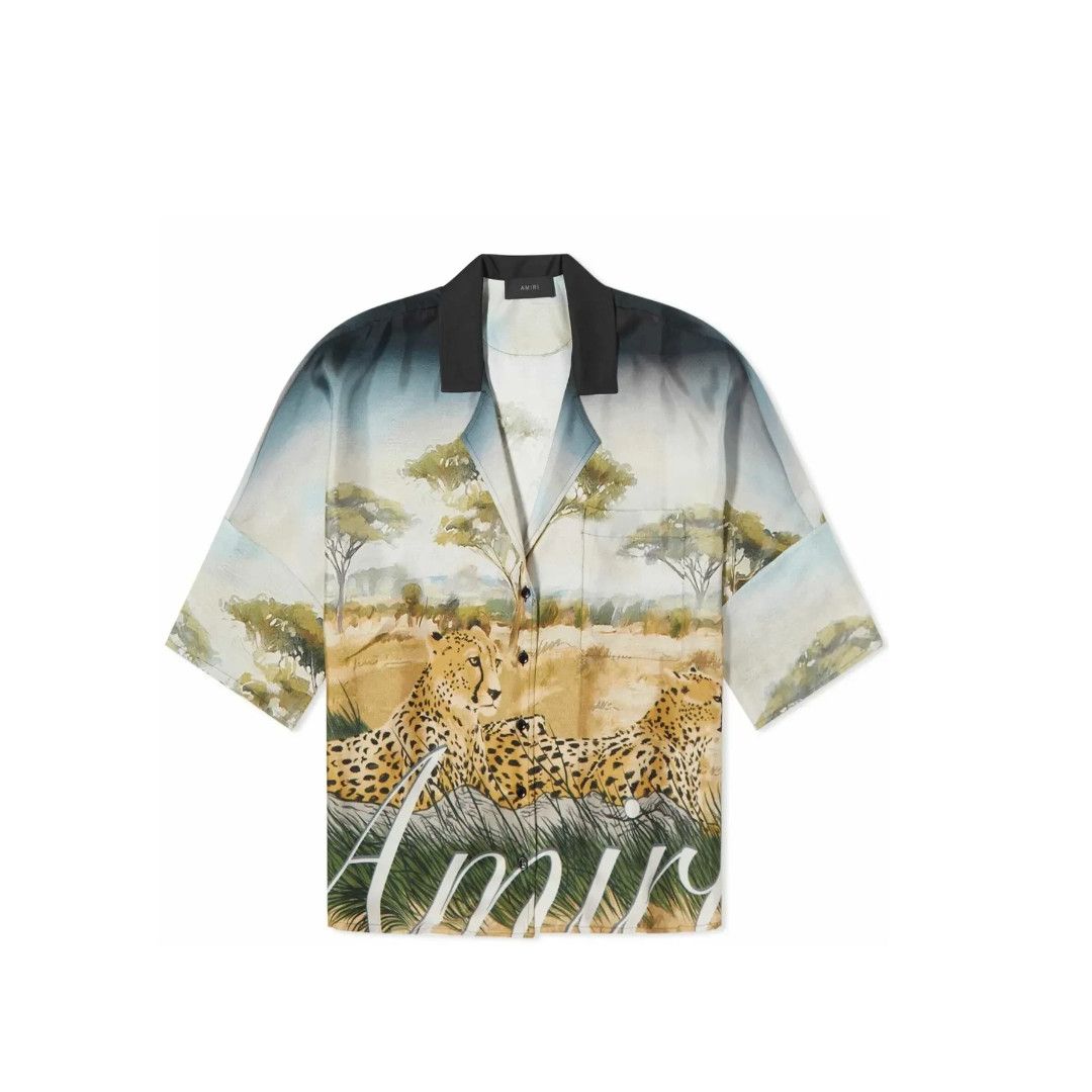Amiri o1w1db10125 Cheetah Logo Shirt in Multicolor Size S / US 4 / IT 40 - 1 Thumbnail