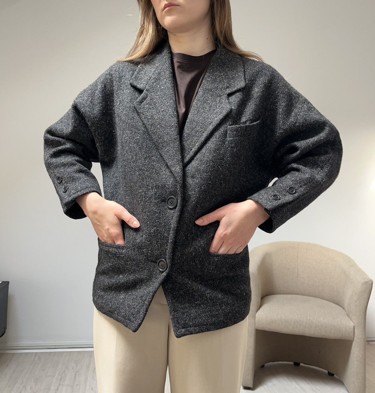 Jean Paul Gaultier Vintage 80s Jean Paul Gaultier pour Gibo Jacket Wool Size 42 Size S / US 4 / IT 40 - 1 Thumbnail