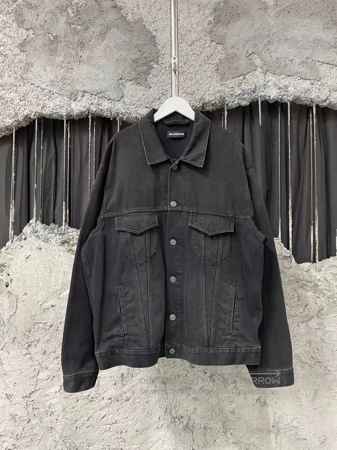 Balenciaga Logo Denim Jacket.