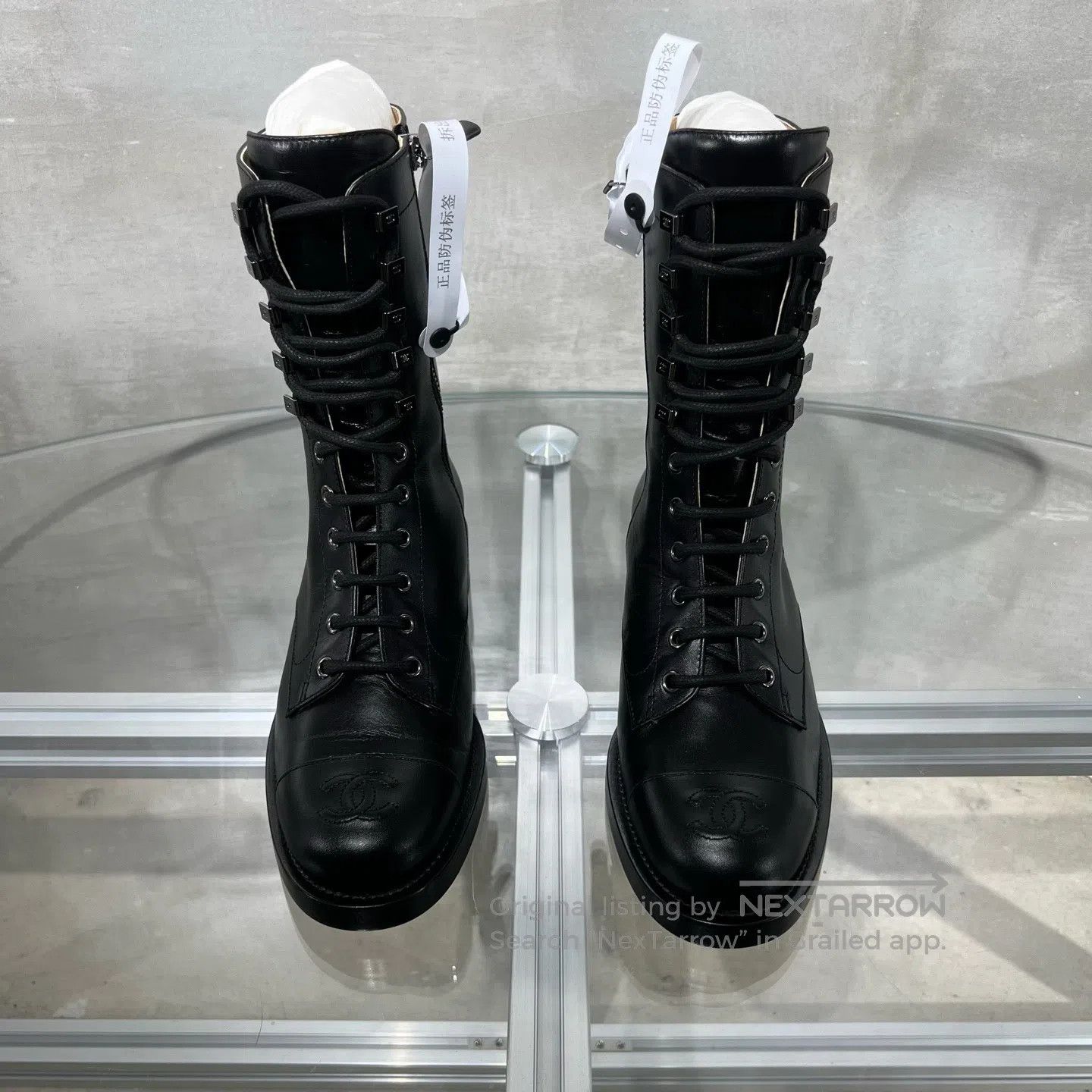 Chanel Chanel Black combat boots Size US 6.5 / IT 36.5 - 2 Thumbnail