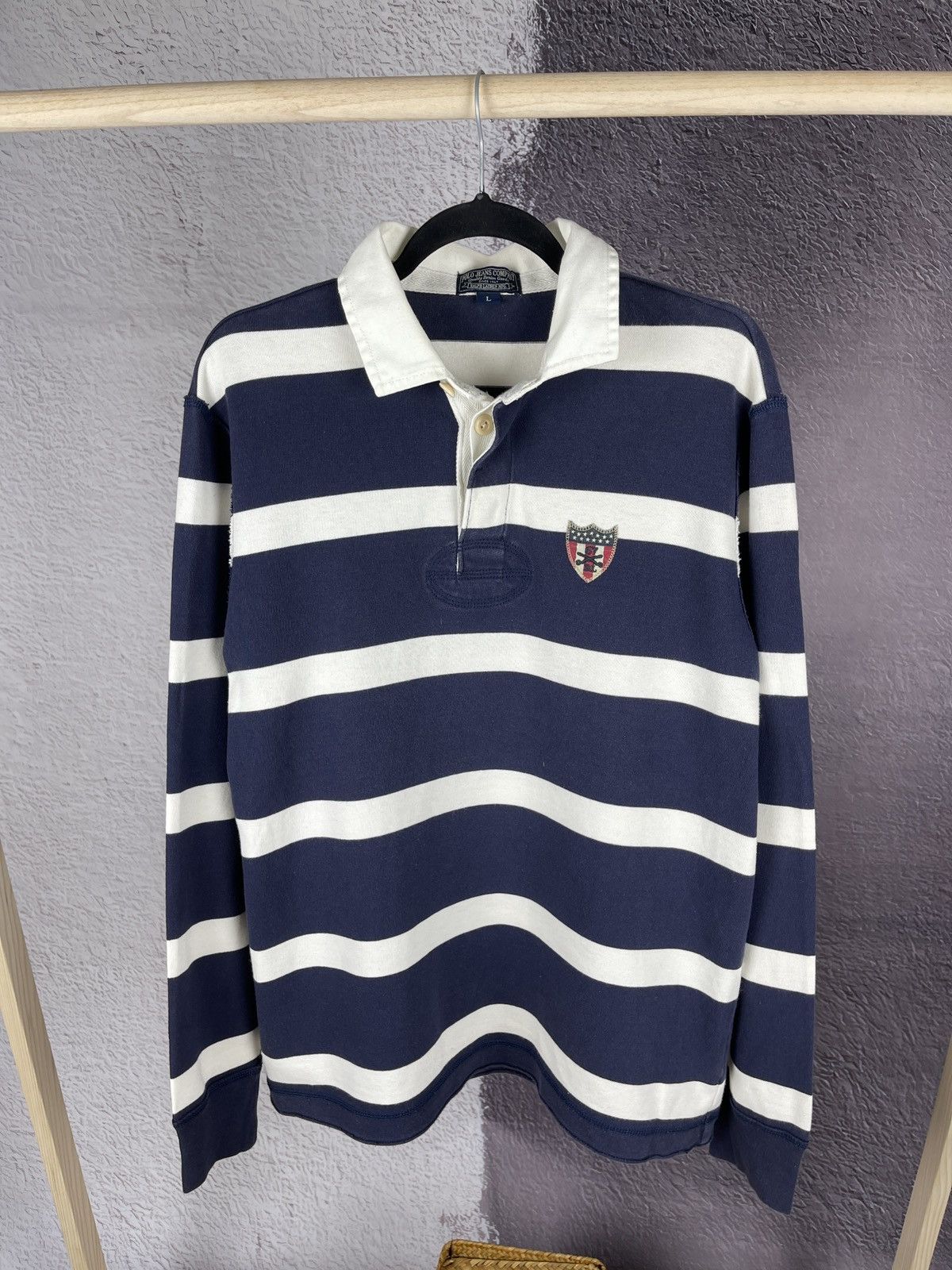 Polo Ralph Lauren Polo Jeans Company Ralph Lauren vintage striped rugby polo Size US L / EU 52-54 / 3 - 3 Thumbnail