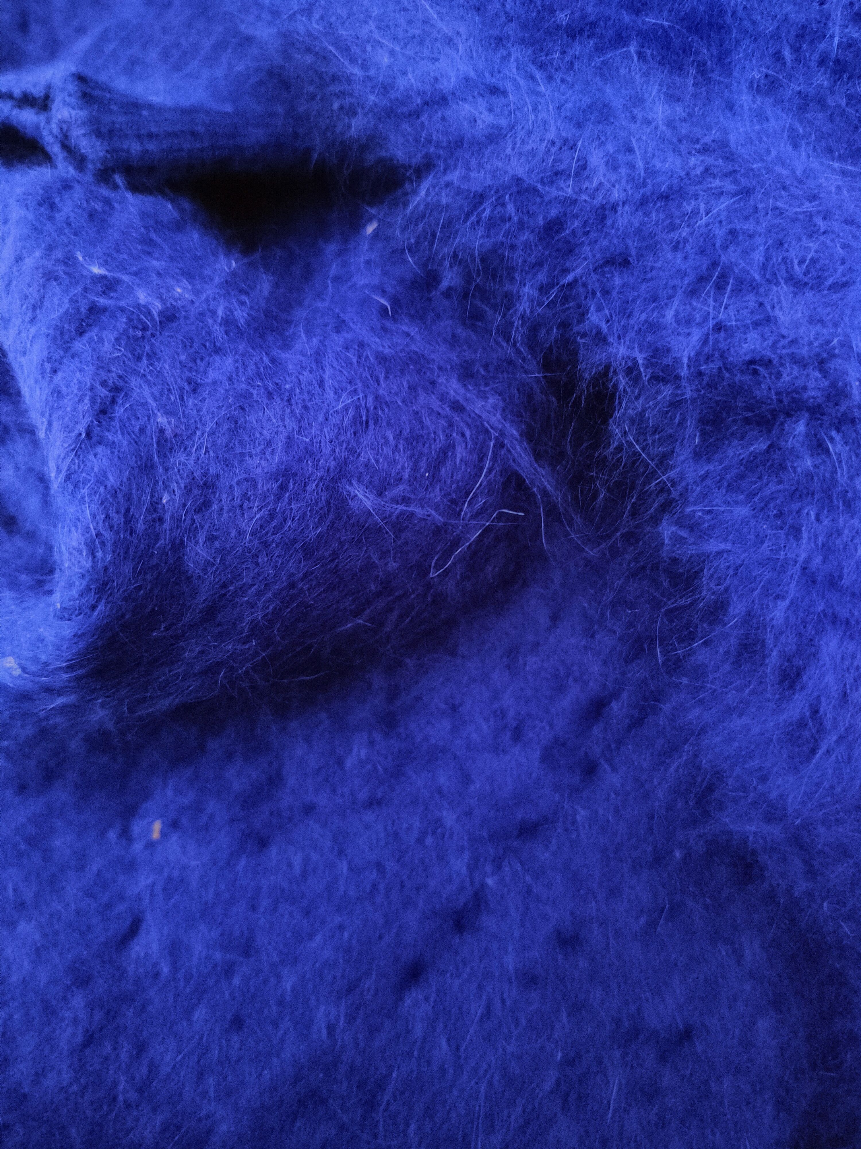 Japanese Brand DL Sundose Blue Fur Mohair shaggy Knitwear #46-992 Size L / US 10 / IT 46 - 11 Thumbnail
