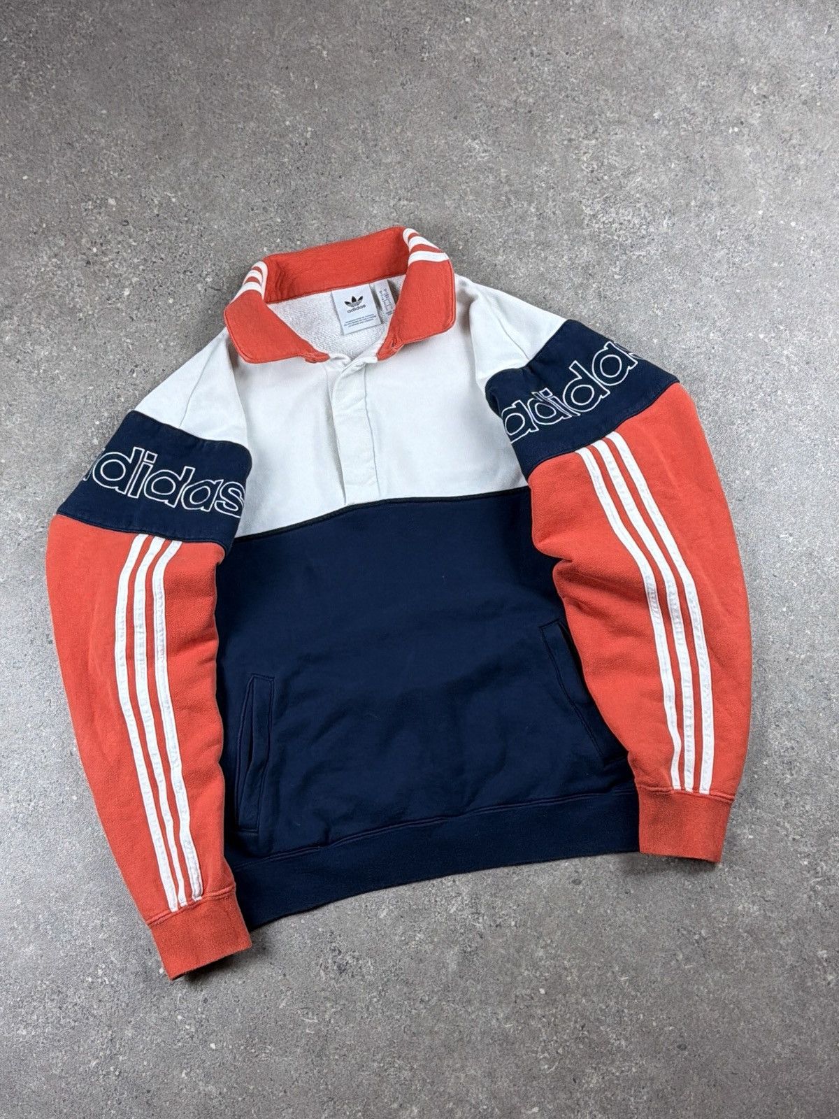 Adidas Adidas originals rugby sweatshirt with three stripes Size US S / EU 44-46 / 1 - 1 Thumbnail