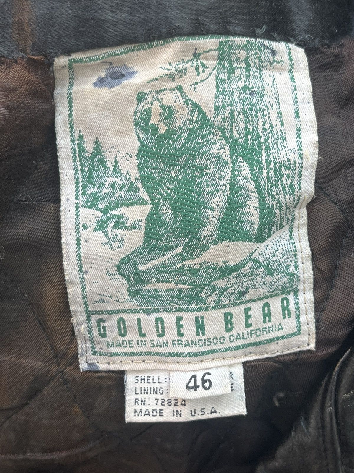 RARE 🔥 VINTAGE GOLDEN BEAR LEATHER JACKET