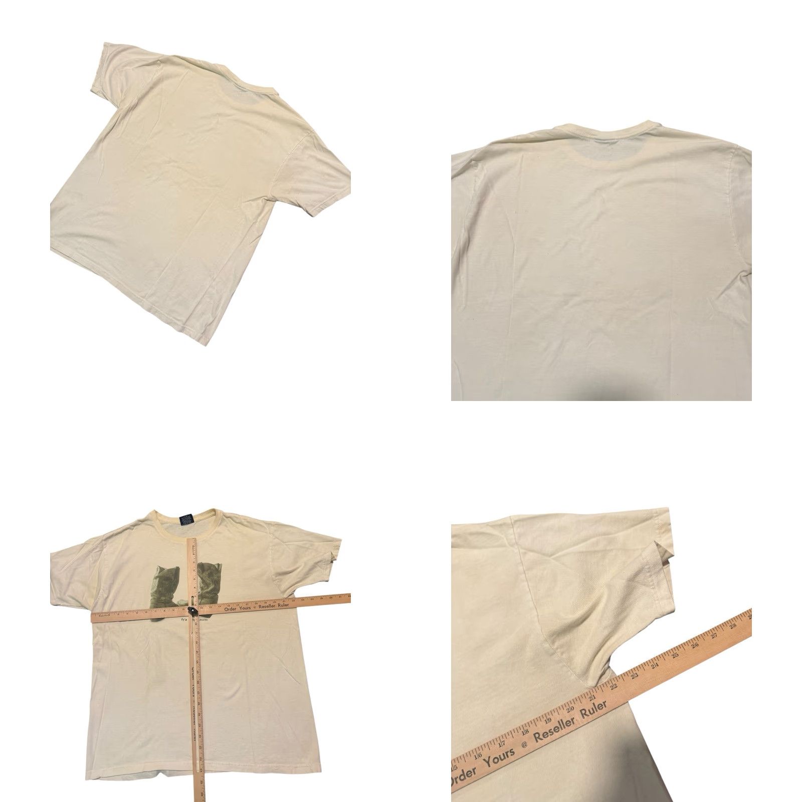 Polo Ralph Lauren VINTAGE Polo Ralph Lauren White Cowboy Boots Photo Oversize T-shirt Medium Men Shirt 90s Oversized Casual Cotton Crew Neck Short Sleeve Size US M / EU 48-50 / 2 - 9 Thumbnail