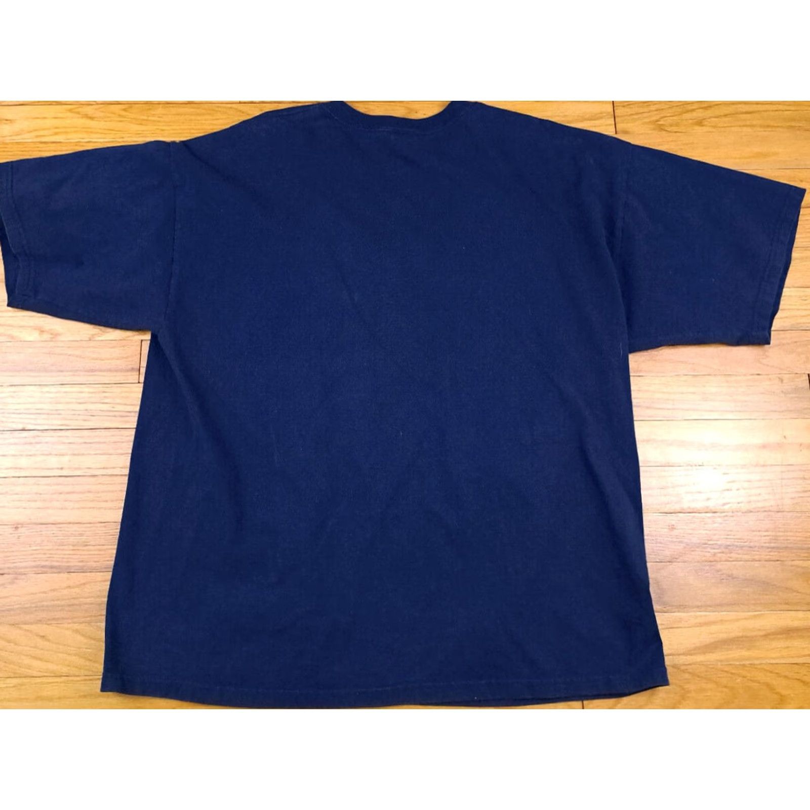 Gildan VINTAGE Michigan University T-Shirt Wolverines 2XL Felt Michigan Letters Mens Blue Short Sleeve T-Shirt University 2XL Size US XXL / EU 58 / 5 - 4 Thumbnail