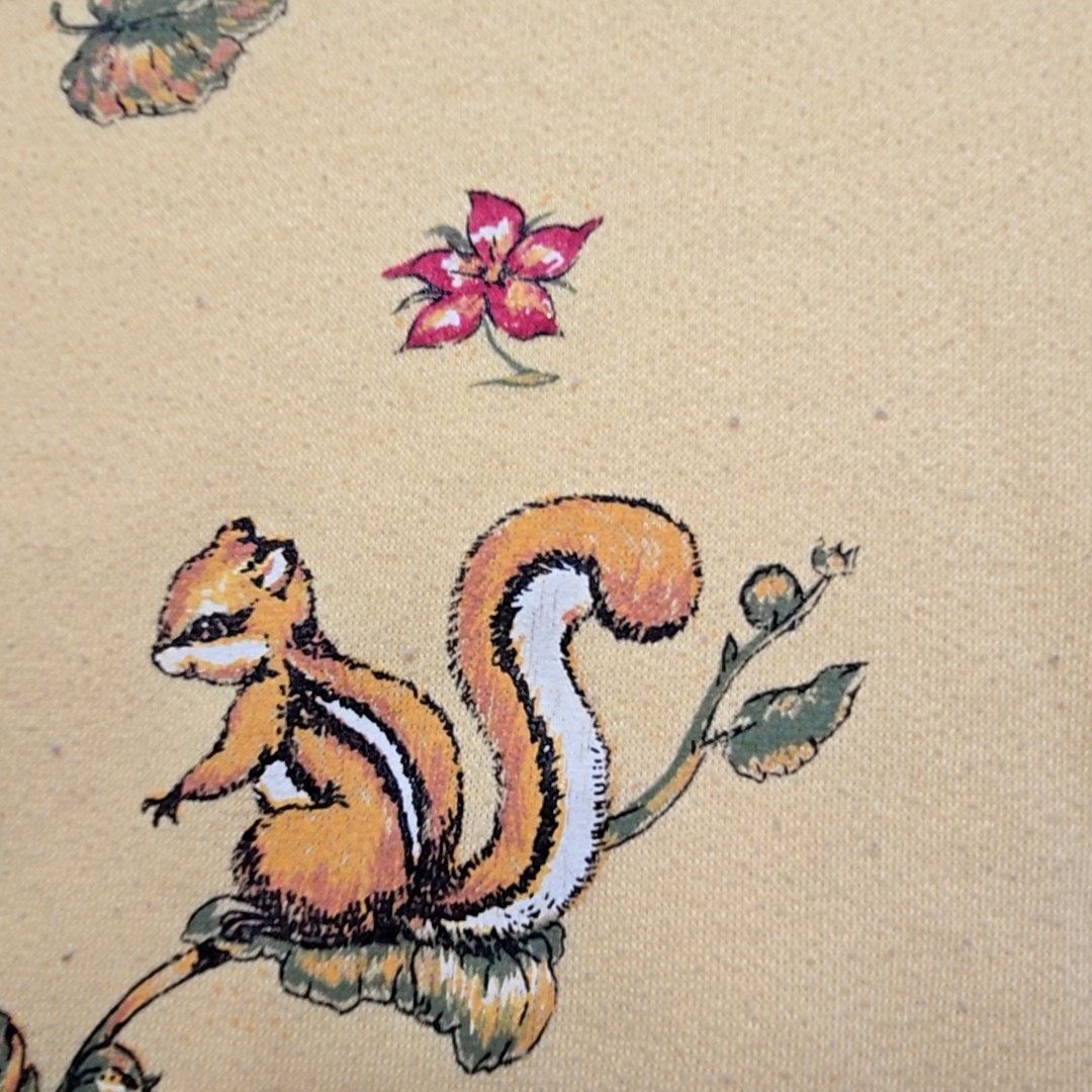 Vintage Vintage Squirrel Spring Floral Sweatshirt Yellow Graphic L Size L / US 10 / IT 46 - 3 Thumbnail