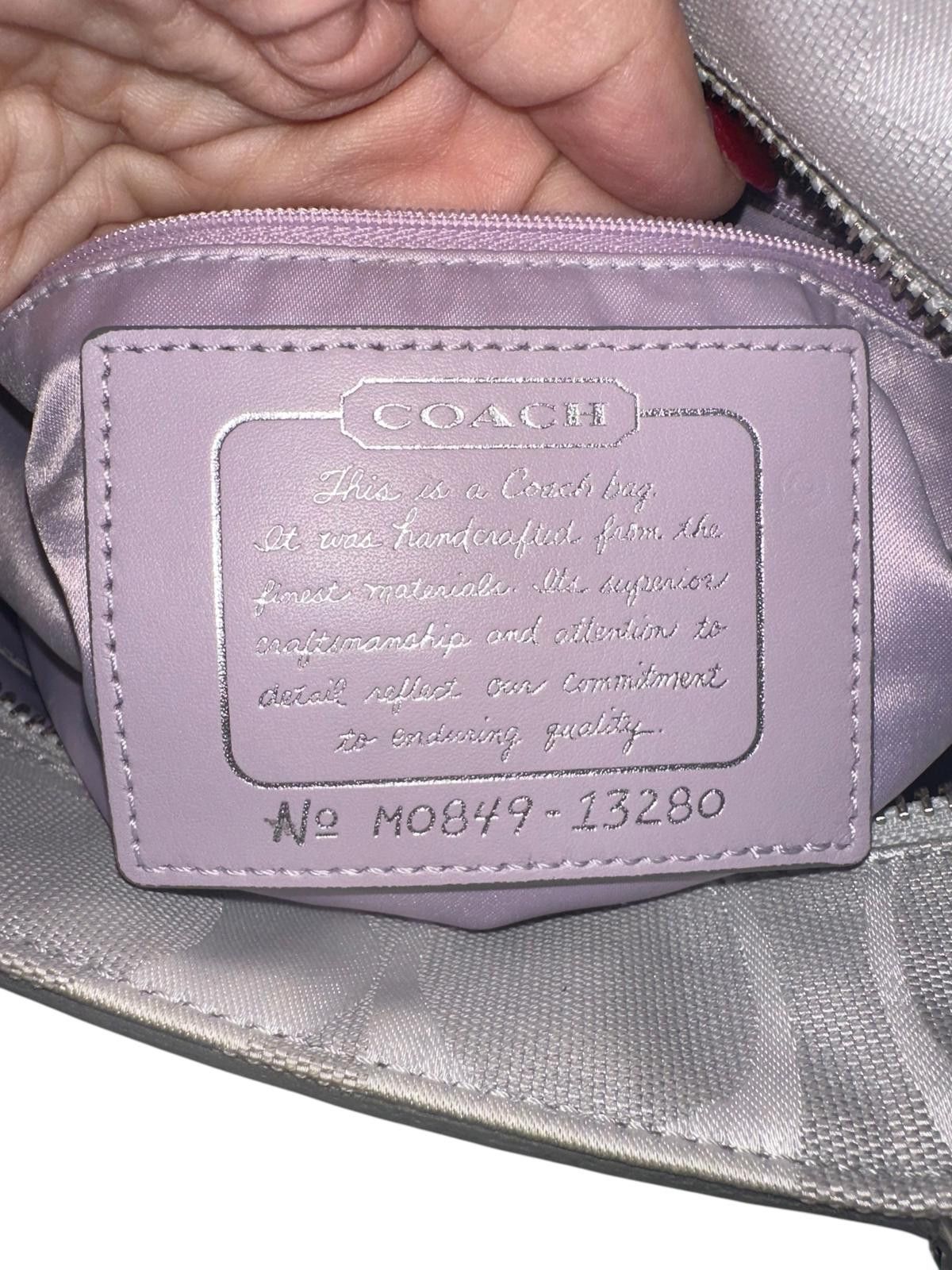 Coach Coach Signature Canvas Tote Gray Silver Stripe M0849-13280 Size ONE SIZE - 4 Thumbnail