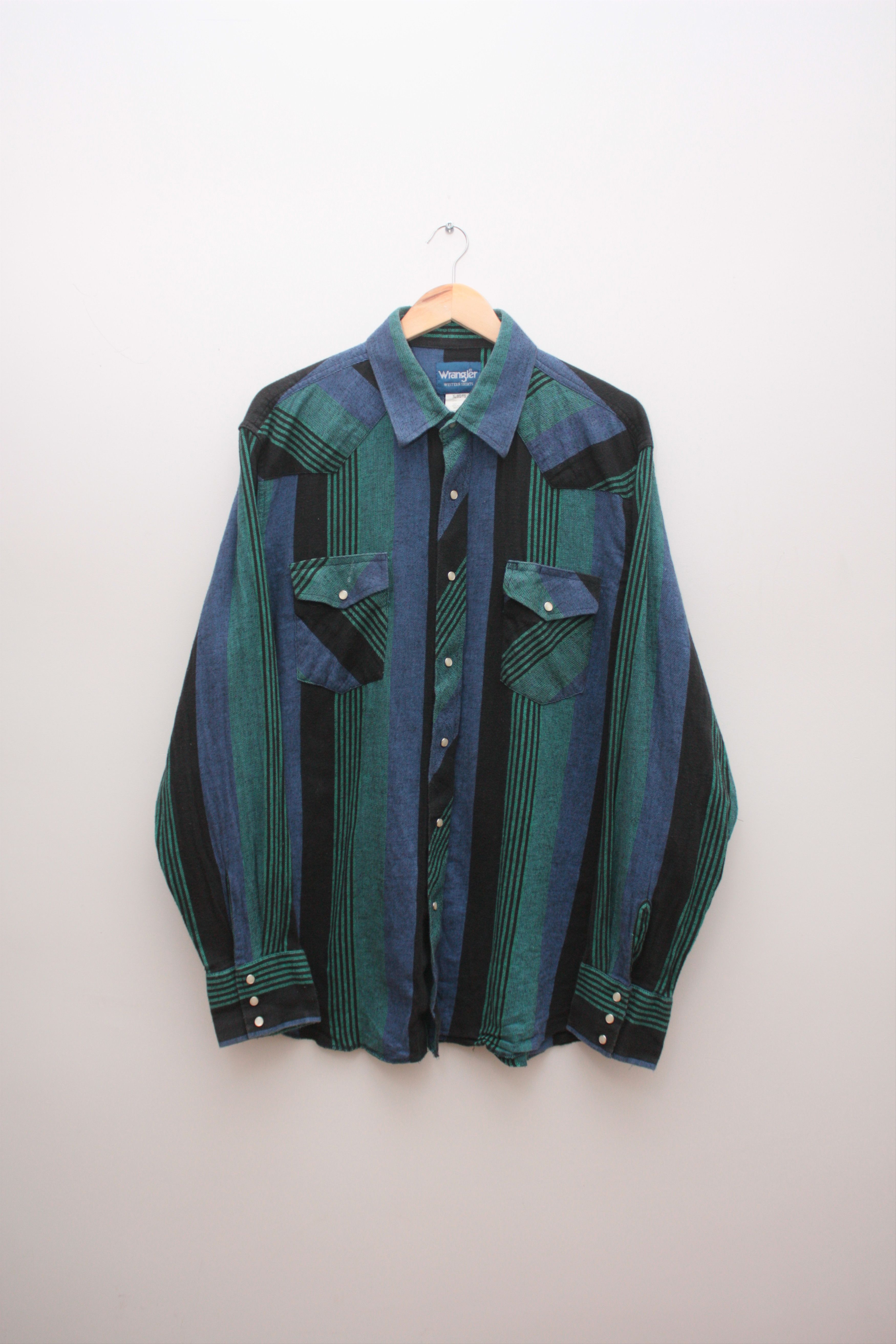 Wrangler Wrangler Vintage Abstract Long Sleeve Shirt XL Size US XL / EU 56 / 4 - 1 Thumbnail