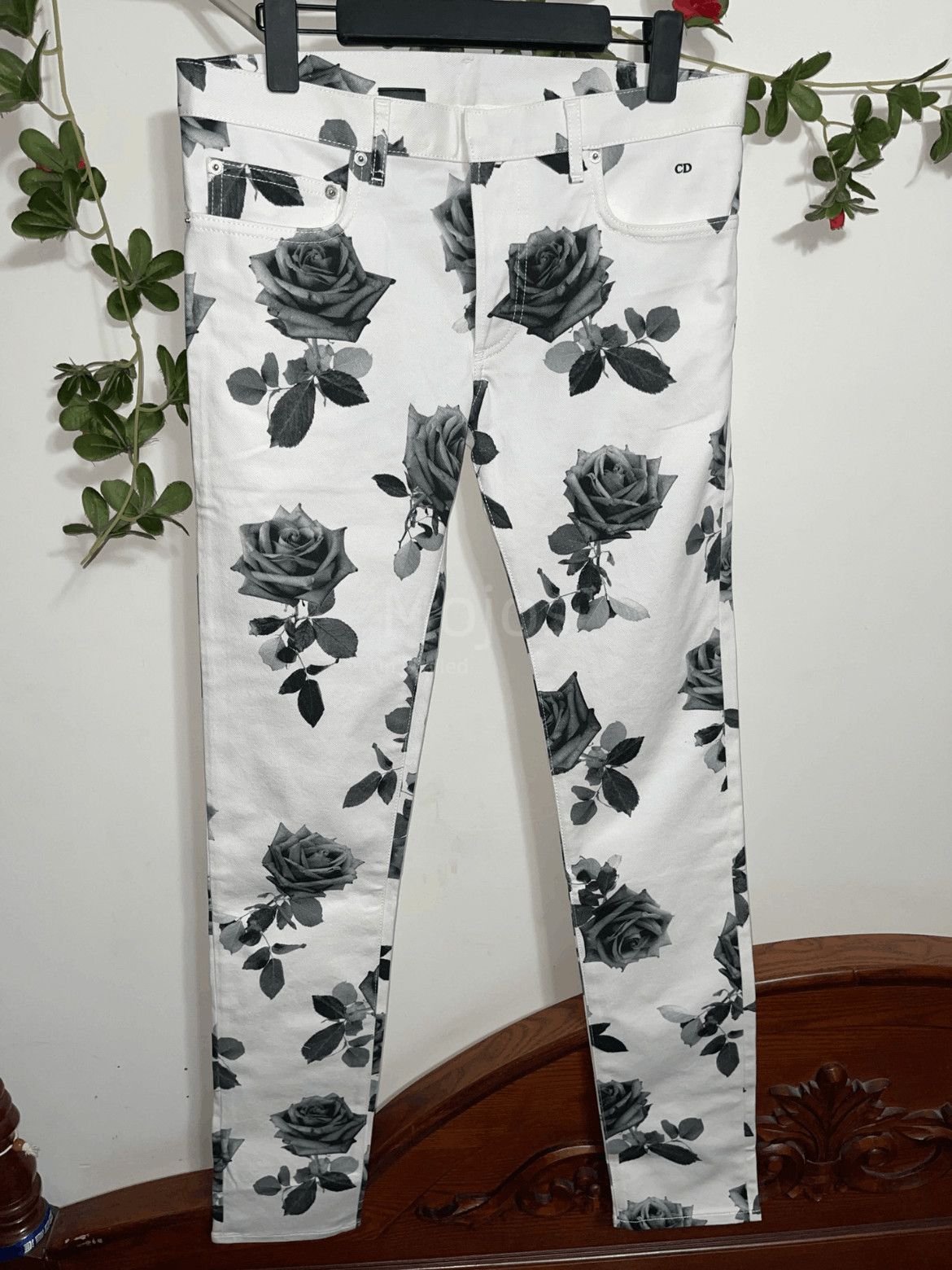 Dior Dior Rose Pattern Denim-2508 Size US 31 - 1 Thumbnail