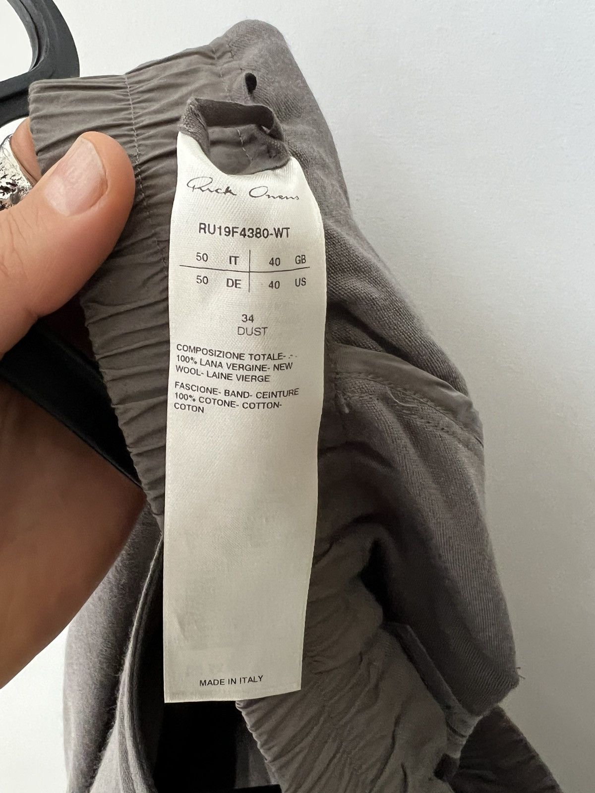 Rick Owens Rick Owens Drawstring long wool pants Size US 32 / EU 48 - 11 Thumbnail