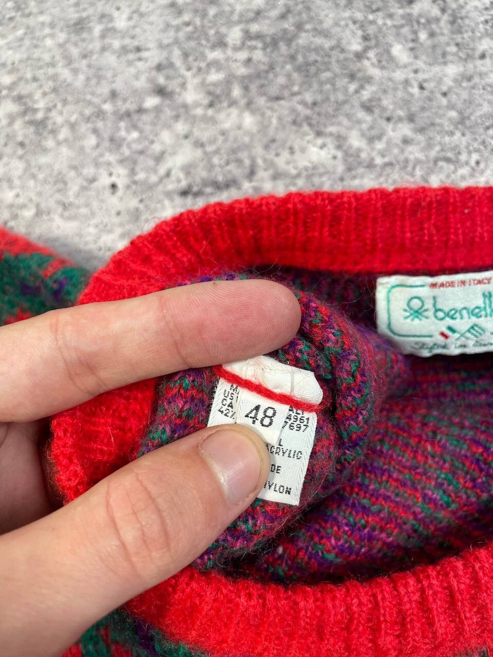 Benetton Vintage Benetton Aztec Wool Mohair Sweater Y2K Size US M / EU 48-50 / 2 - 6 Thumbnail