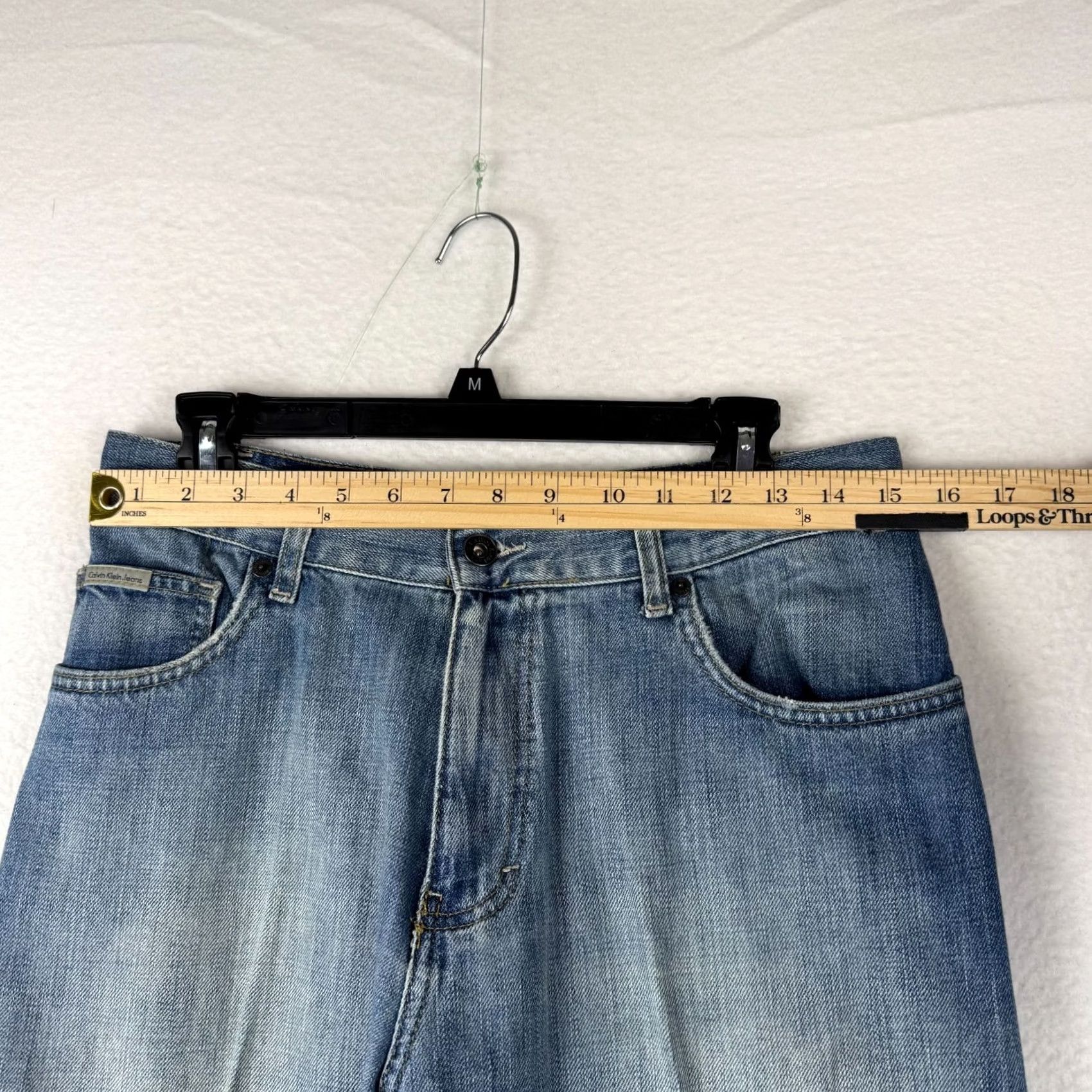 Calvin Klein VINTAGE Calvin Klein Jeans Bootcut Denim 30x33 34 Waist Altered 30 Washed Blue Mens Size US 30 / EU 46 - 4 Thumbnail