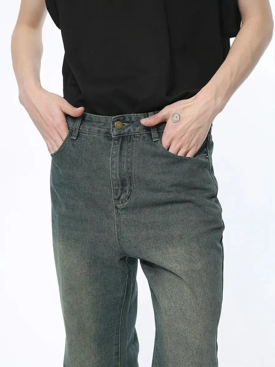 Japanese Brand Retro loose fringe micro flared jeans Size US 32 / EU 48 - 4 Thumbnail