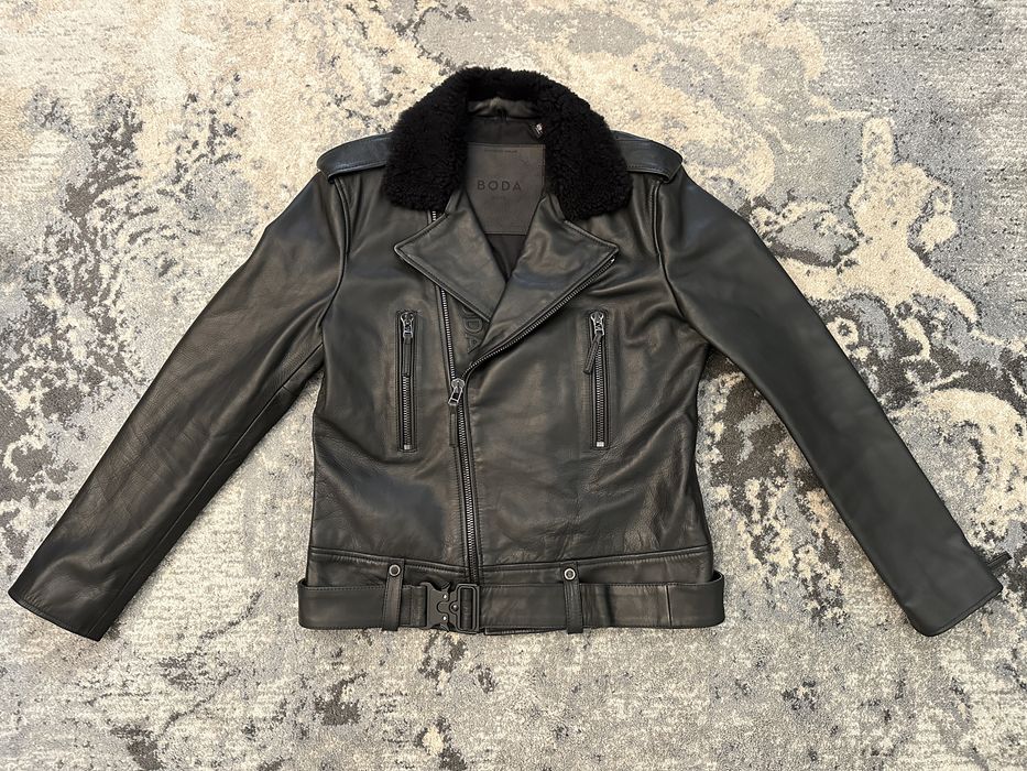 Boda Skins BodaSkins Shearling Leather Biker Jacket | Grailed