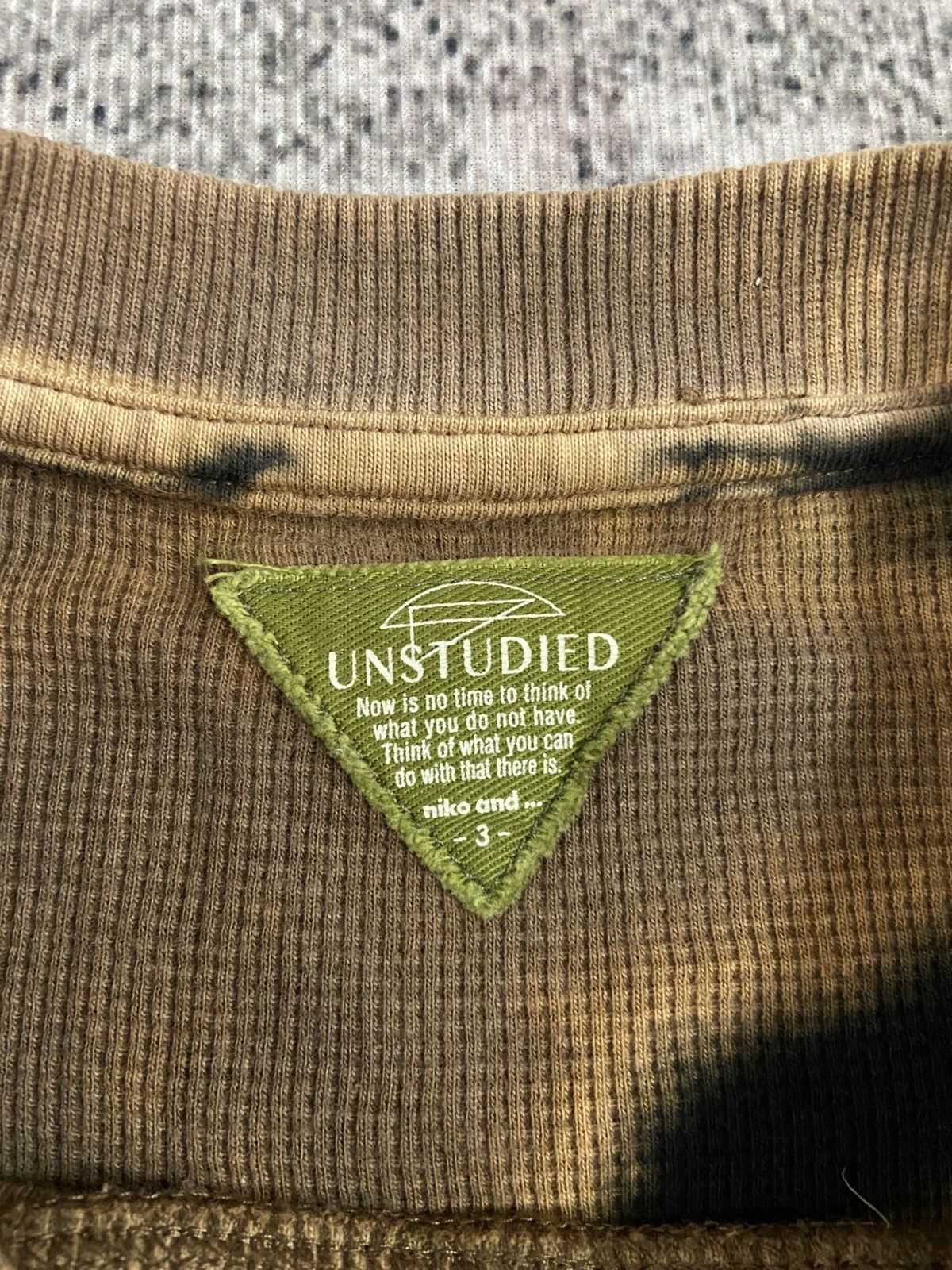 Japanese Brand 🔥niko and … UNSTUDIED Bleach Dyed Thermal Long Sleeve Size US M / EU 48-50 / 2 - 4 Thumbnail