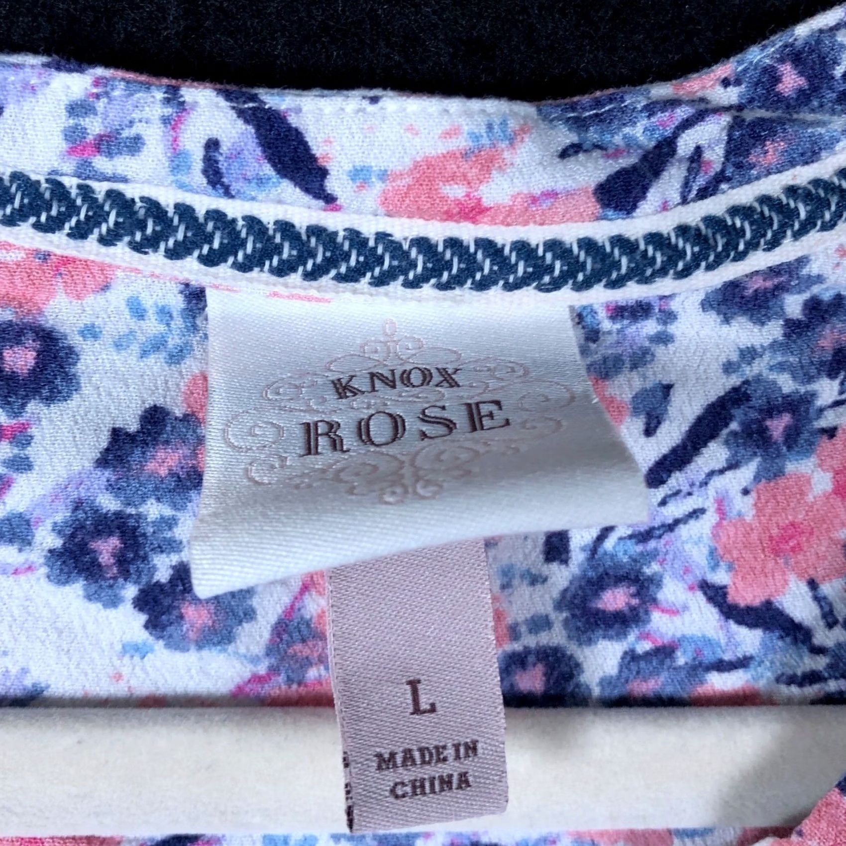 Vintage Knox Rose Women Shirt Purple Pink V Neck Button Front Short Sleeve Lightweight L Shirt Size M / US 6-8 / IT 42-44 - 6 Thumbnail