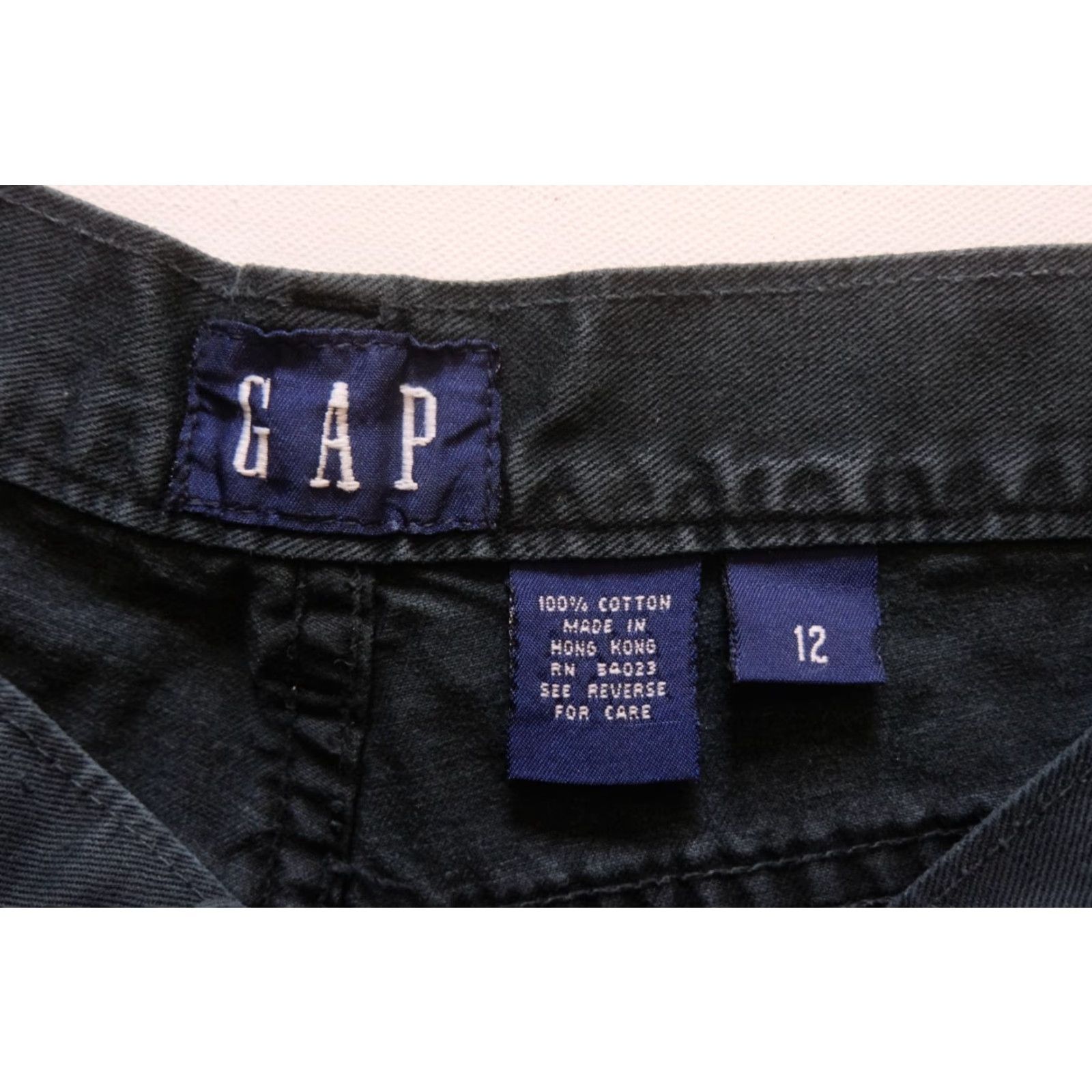 Gap GAP VTG Y2K RETRO FADED BLACK DENIM WIDE BAGGY JEAN 8" SHORTS WMNS SZ 12 Size 34" / US 12 / IT 48 - 5 Thumbnail